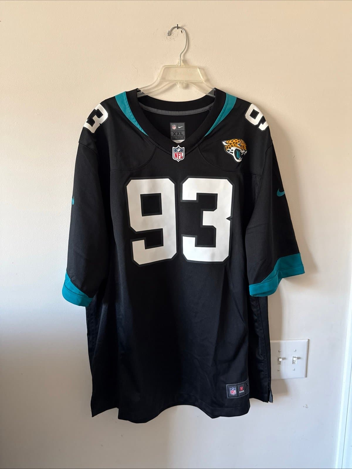 Men’s Nike Calais Campbell #93 Jacksonville Jaguars Jersey Sz 2XL - Black RARE - Image 1
