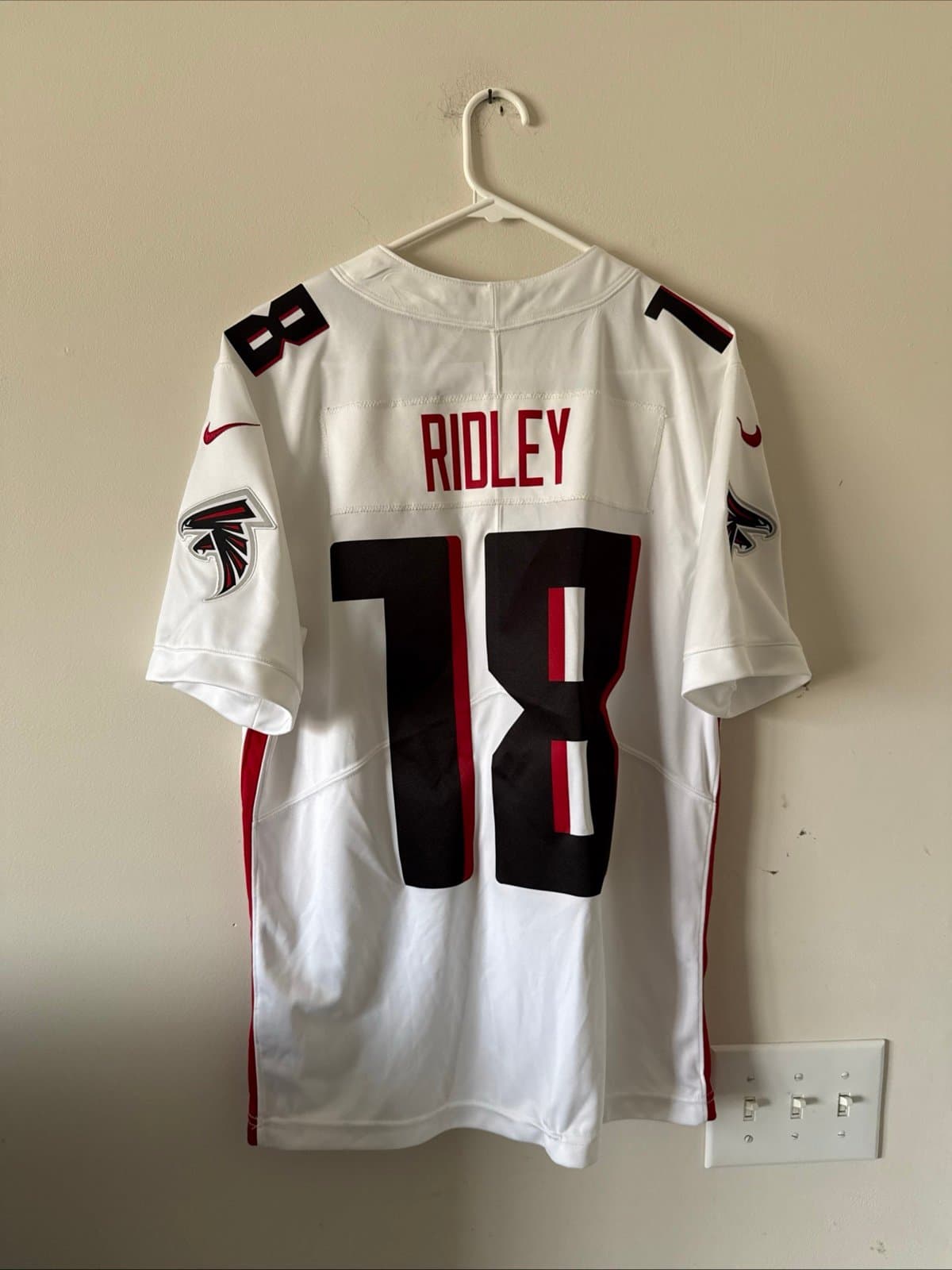 Men’s Nike Calvin Ridley #18 Atlanta Falcons Vapor Lmtd Jersey Sz M - White RARE - Thumbnail 6