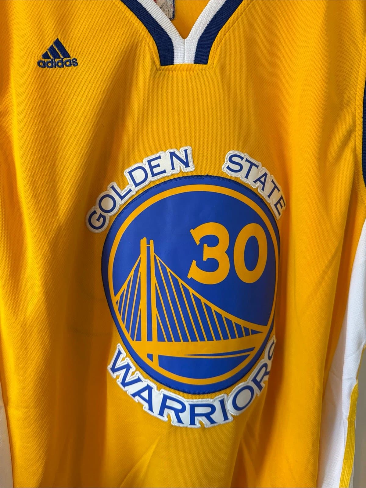 Men’s Adidas 2016 Golden State Warriors Stephen Curry #30 Jersey Sz 2XL - Gold - Thumbnail 2