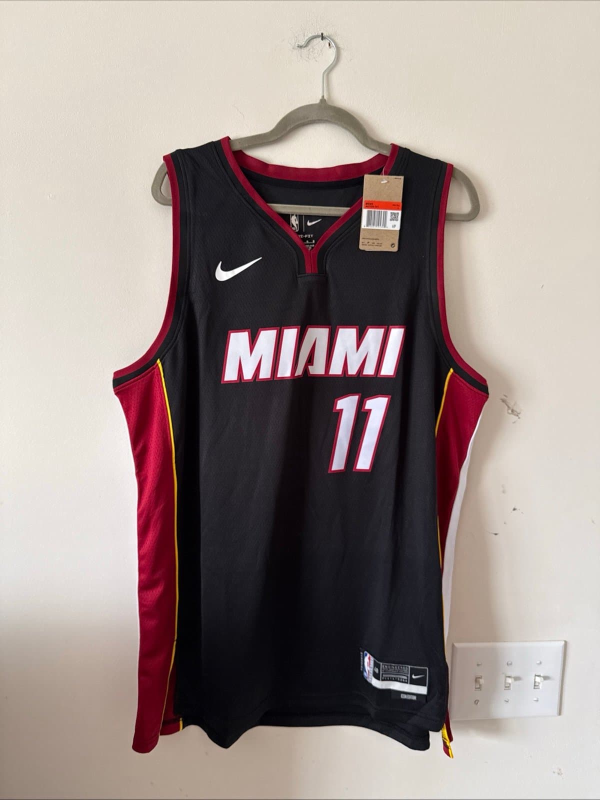 Men’s Nike Miami Heat Jaime Jaquez Jr #11 Nike Jersey Icon Edition Sz 48 - NWT - Image 1