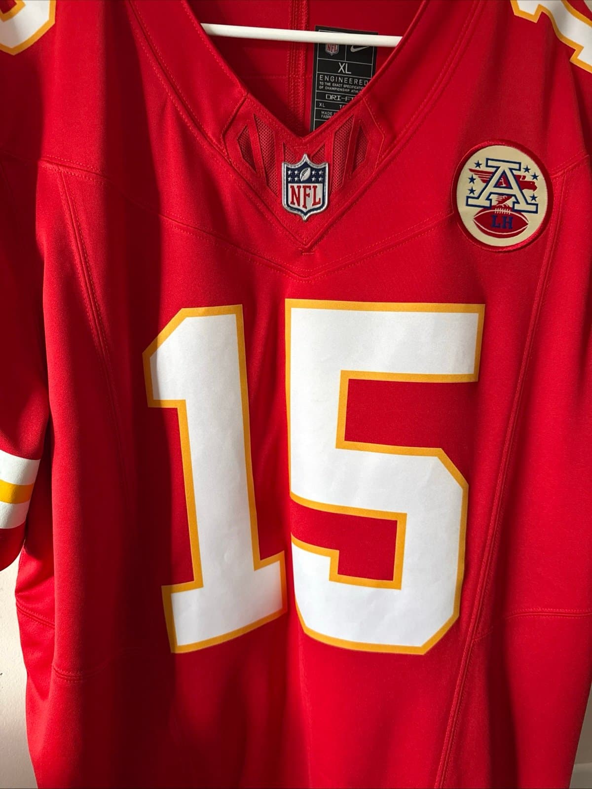 Men’s Nike Patrick Mahomes #15 Kansas City Chiefs Vapor Limited Sz XL - Red - Thumbnail 2