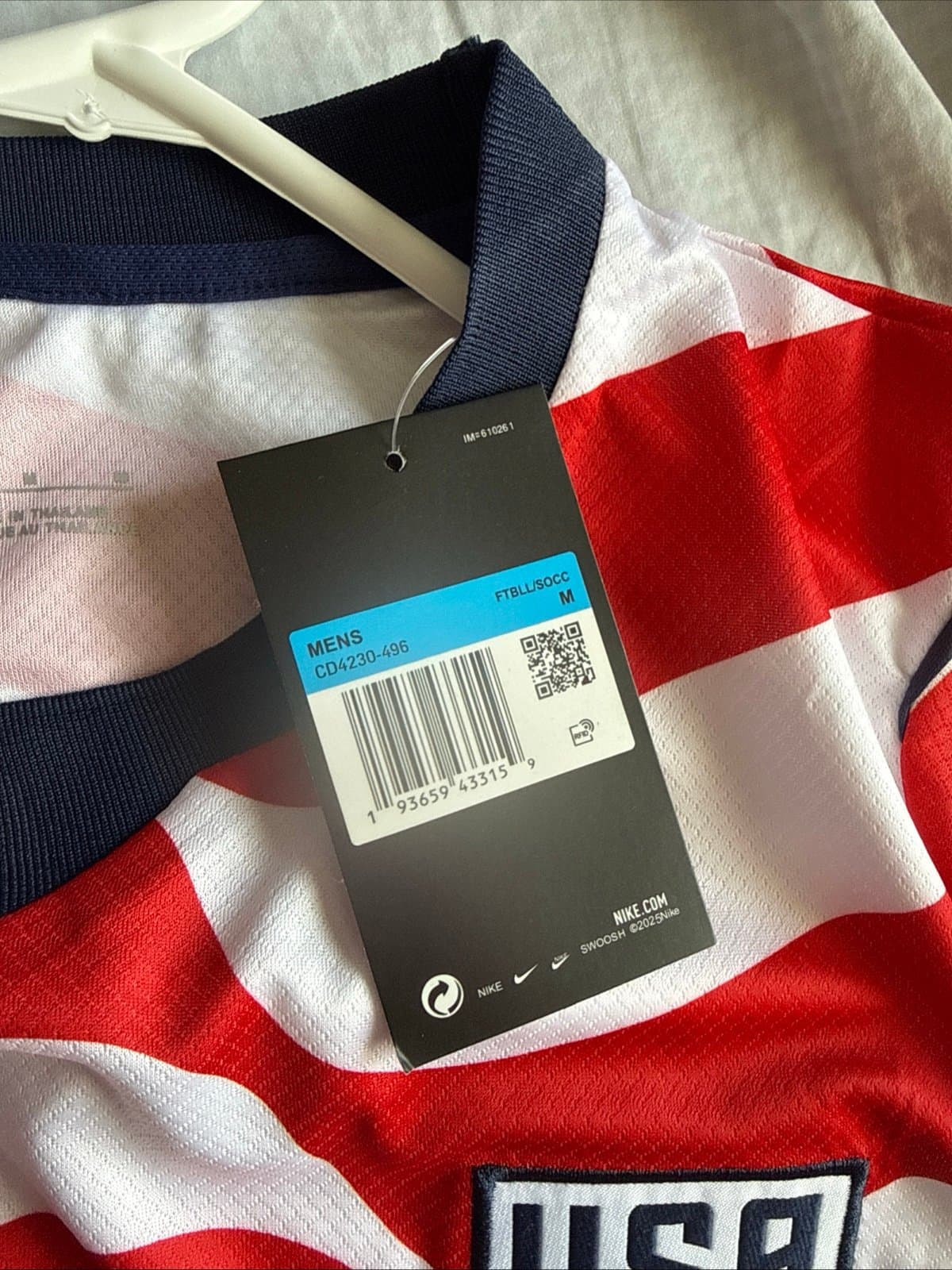 Men's Nike Christian Pulisic #10 2026 USMNT Home Jersey Sz M - Red NWT RARE - Thumbnail 5