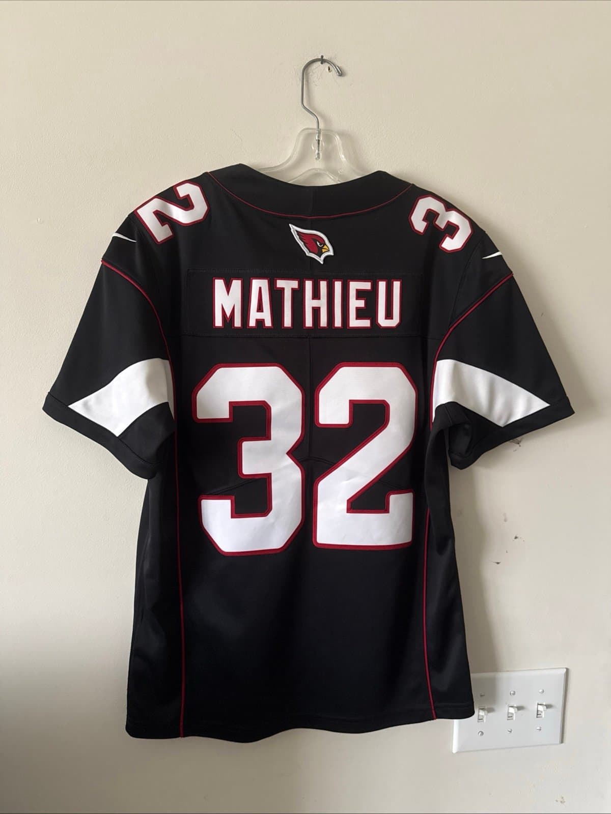 Men’s NIKE Arizona Cardinals Tyrann Mathieu #32 Vapor Limited Jersey Sz S Black - Thumbnail 6