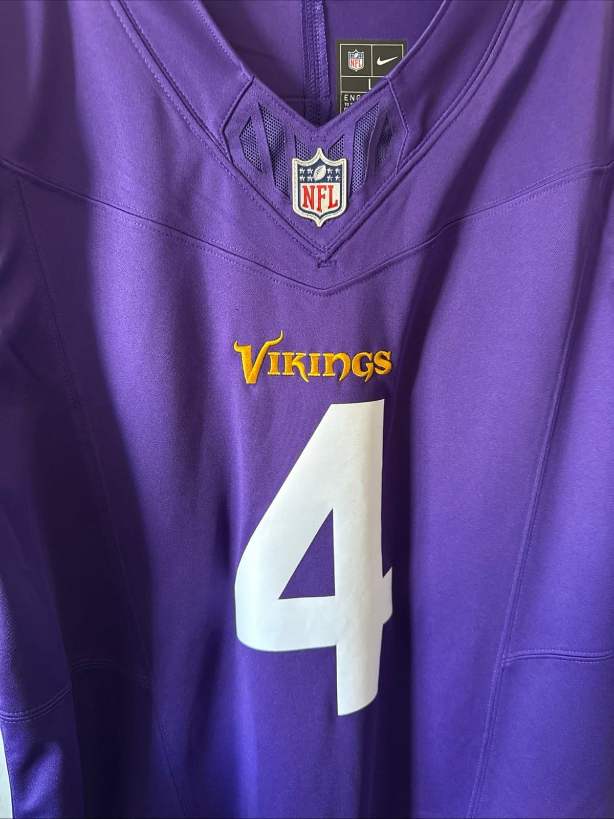Men’s Nike DALVIN COOK #4 MINNESOTA VIKINGS Vapor Limited Jersey Sz L - Purple - Thumbnail 2