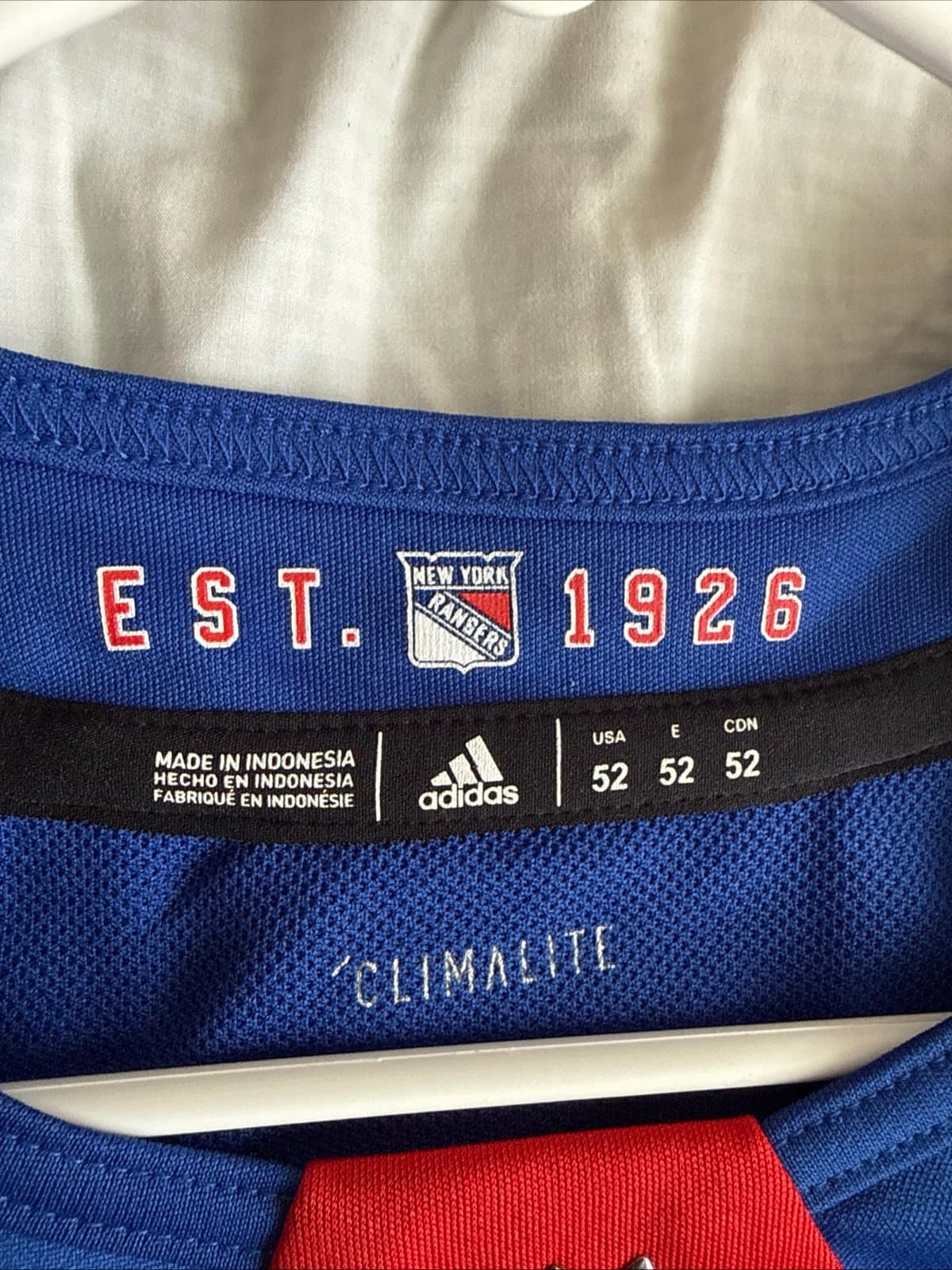 Men’s Mats Zuccarello #36 New York Rangers Authentic NHL Jersey Sz 52 - Blue NWT - Thumbnail 3