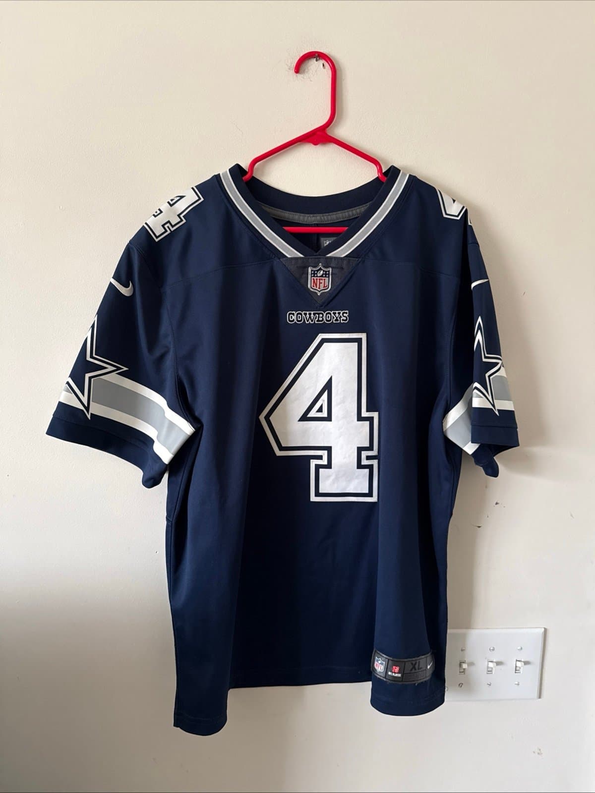 Men’s Nike Dak Prescott #4 Dallas Cowboys VAPOR LIMITED NFL Jersey Sz XL - Blue - Image 1