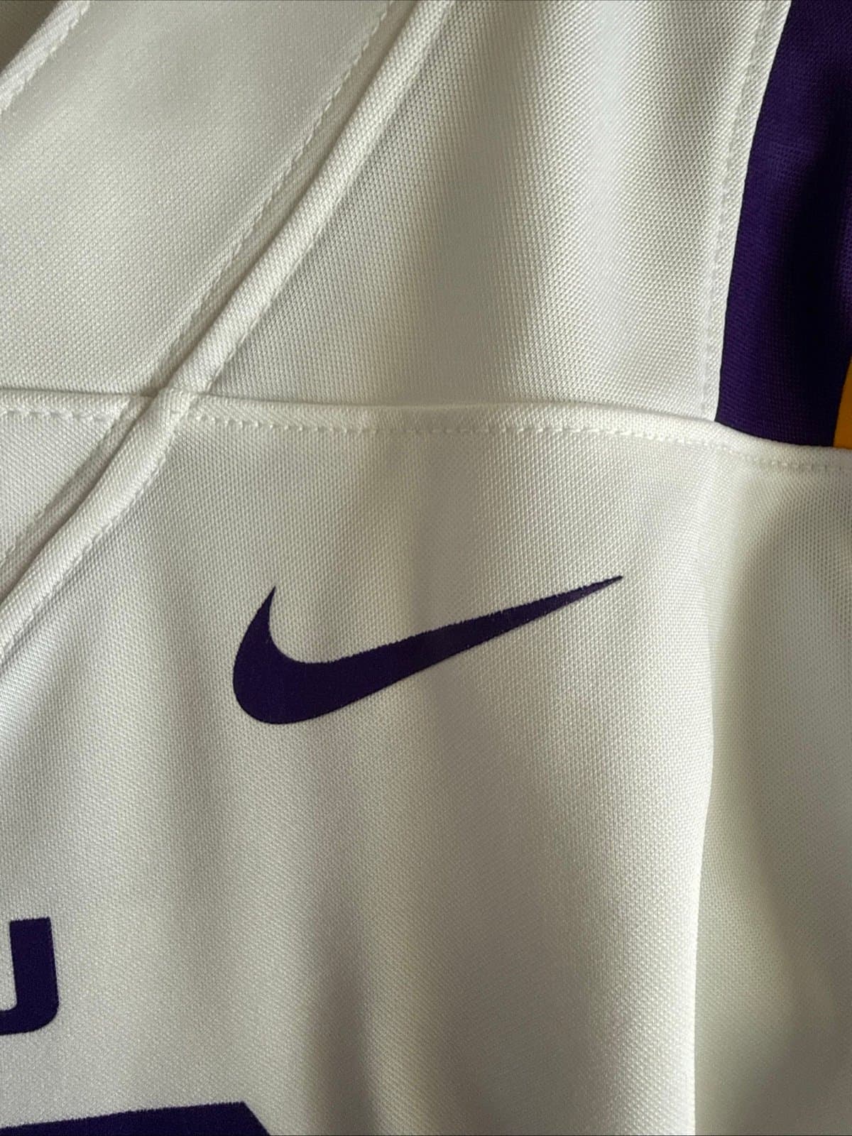 Men’s Nike Joe Burrow #9 LSU Tigers NCAA Football Jersey Sz L - White RARE - Thumbnail 6