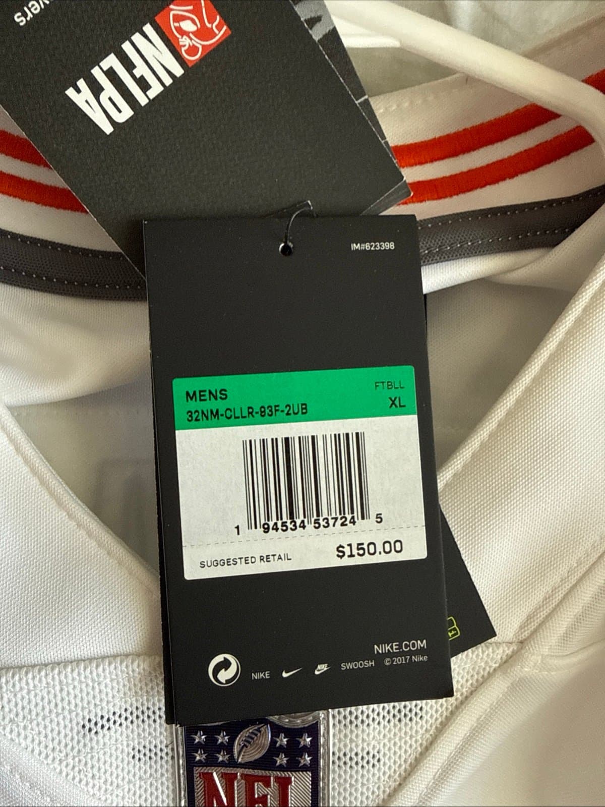 Men’s Nike Odell Beckham Jr. #13 Cleveland Browns Vapor Lmtd Jersey Sz XL - NWT - Thumbnail 5