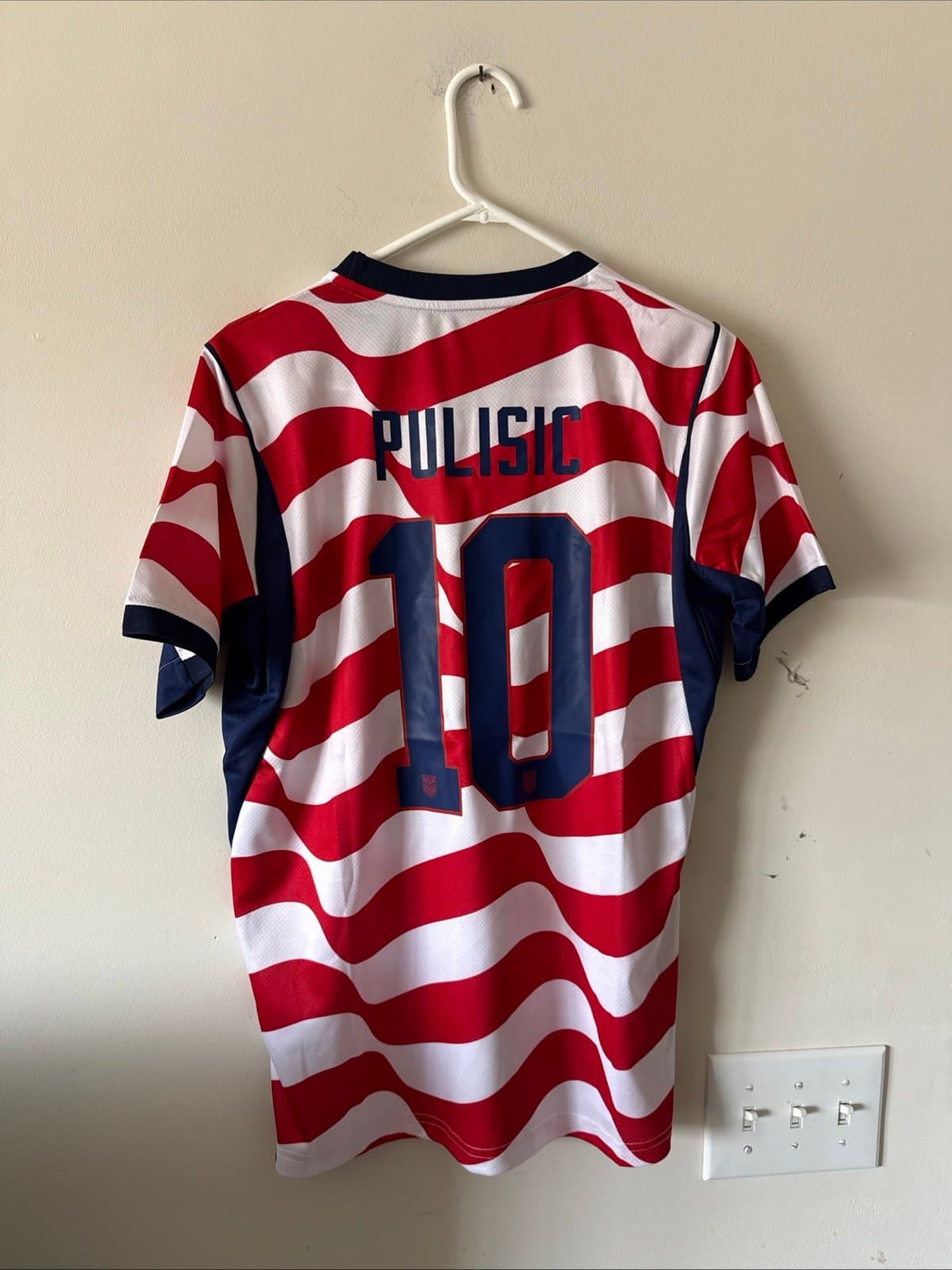 Men's Nike Christian Pulisic #10 2026 USMNT Home Jersey Sz M - Red NWT RARE - Thumbnail 6