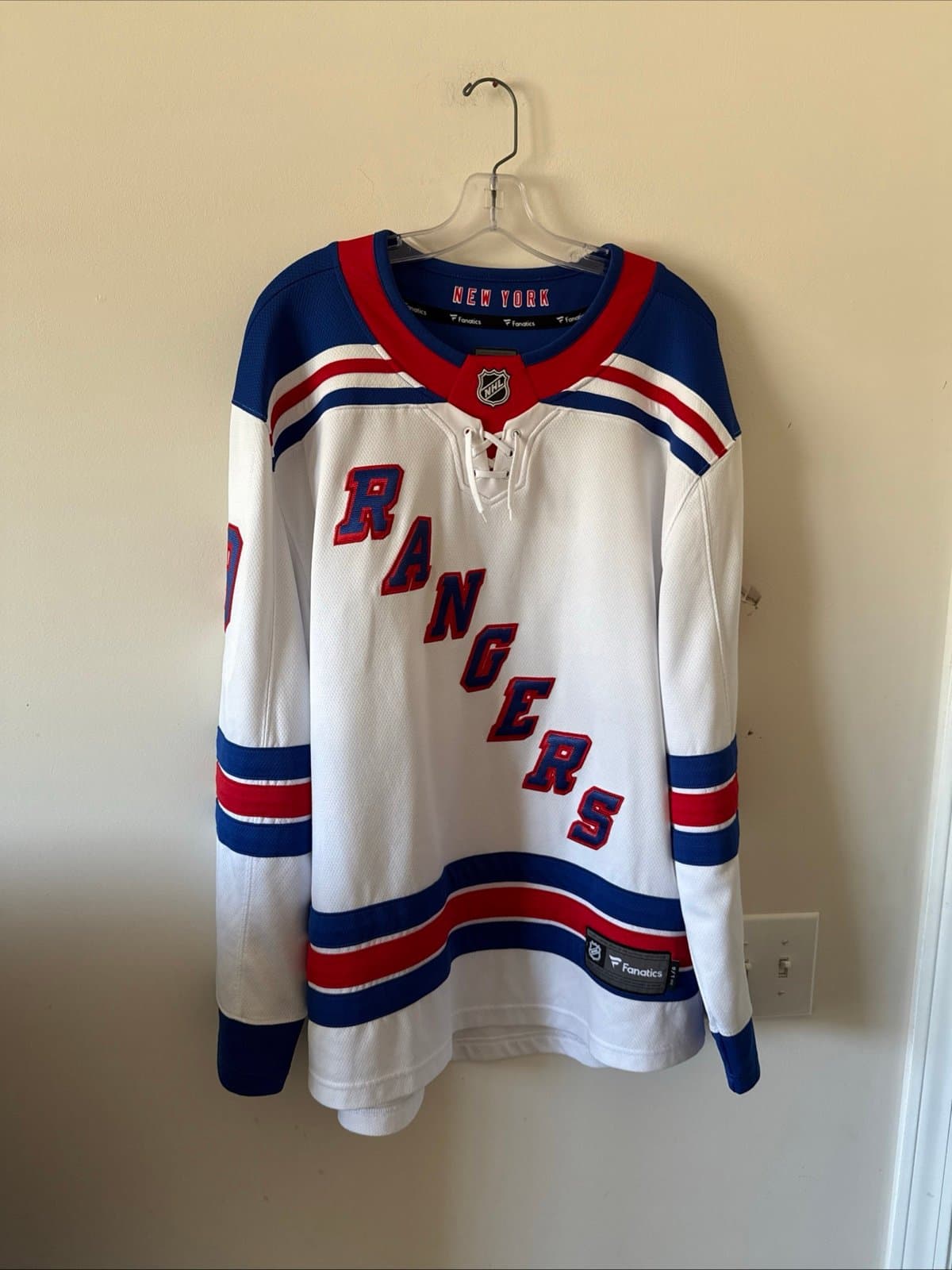 Men’s Fanatics Pavel Buchnevich #89 New York Rangers Jersey Sz L - White NWOT - Image 1