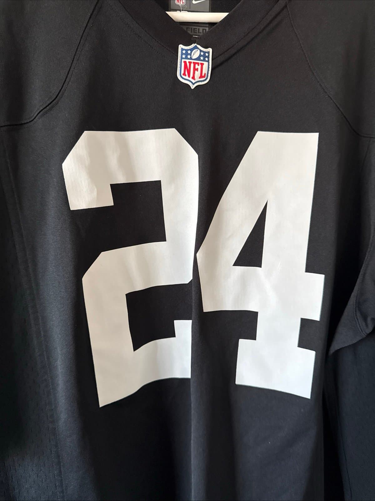 Men’s Nike Charles Woodson #24 Oakland Raiders NFL Jersey Sz XL - Black RARE - Thumbnail 2