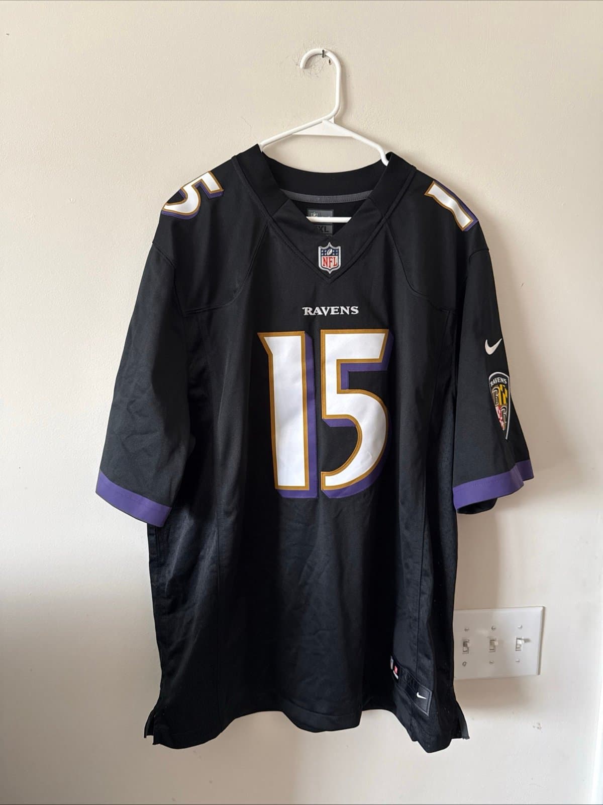 Men’s Nike Hollywood Brown #15 Baltimore Ravens Vapor Lmtd Jersey Sz 2XL - RARE - Image 1