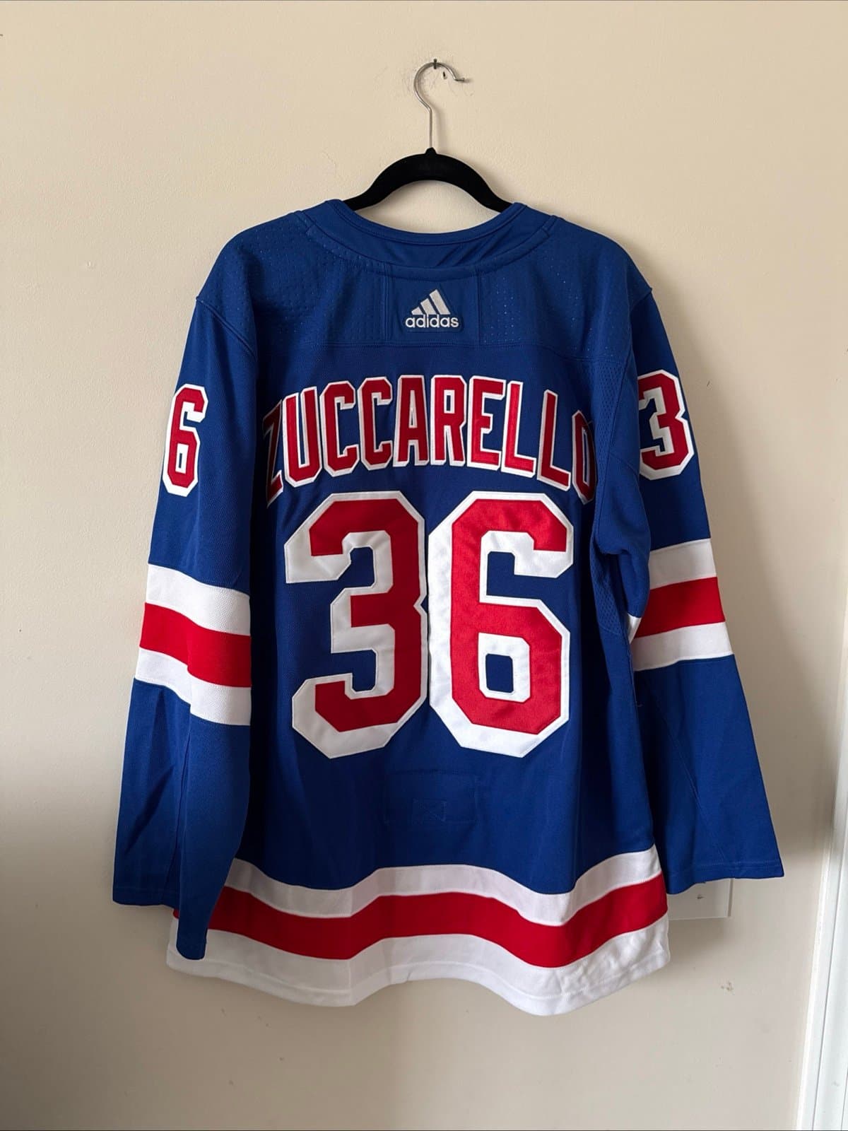 Men’s Mats Zuccarello #36 New York Rangers Authentic NHL Jersey Sz 52 - Blue - Thumbnail 6