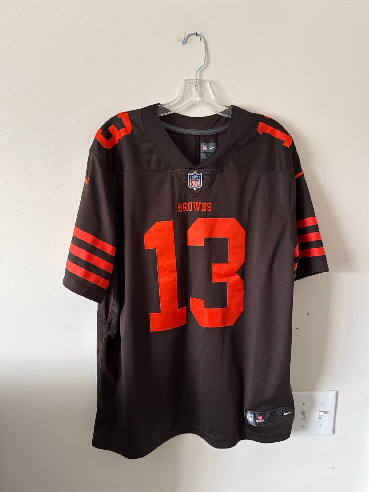 Men’s Nike Cleveland Browns Odell Beckham Jr. #13 Vapor Color Rush Jersey Sz XL - Image 1