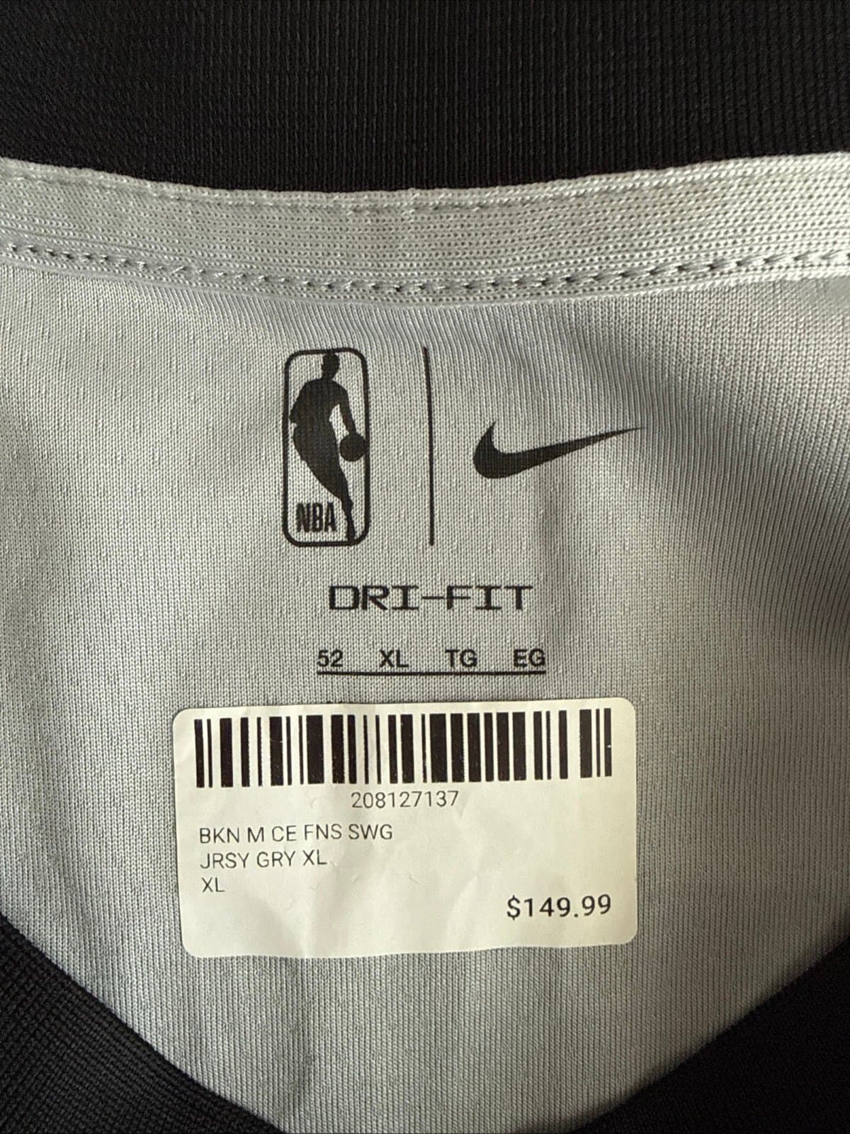 Men’s Nike x KAWS Cam Johnson #2 Brooklyn Nets City NBA Jersey Sz 52 Black RARE - Thumbnail 4