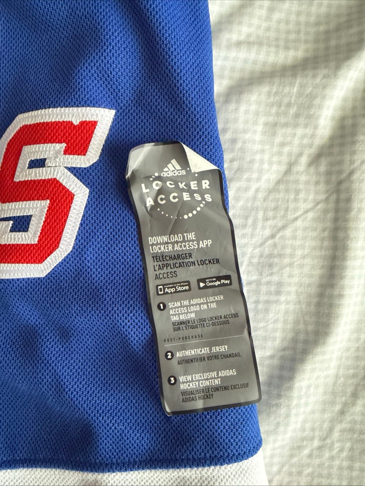 Men’s Mats Zuccarello #36 New York Rangers Authentic NHL Jersey Sz 52 - Blue - Thumbnail 5