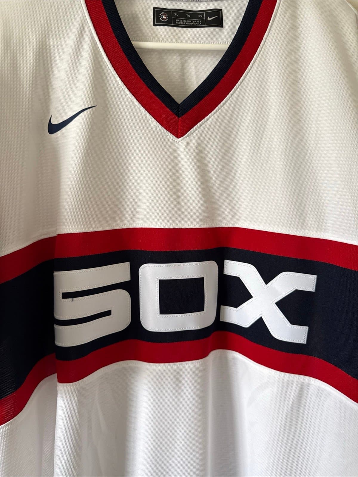 Men’s Nike Chicago White Sox Home Team Retro MLB Jersey Sz XL - White RARE - Thumbnail 2