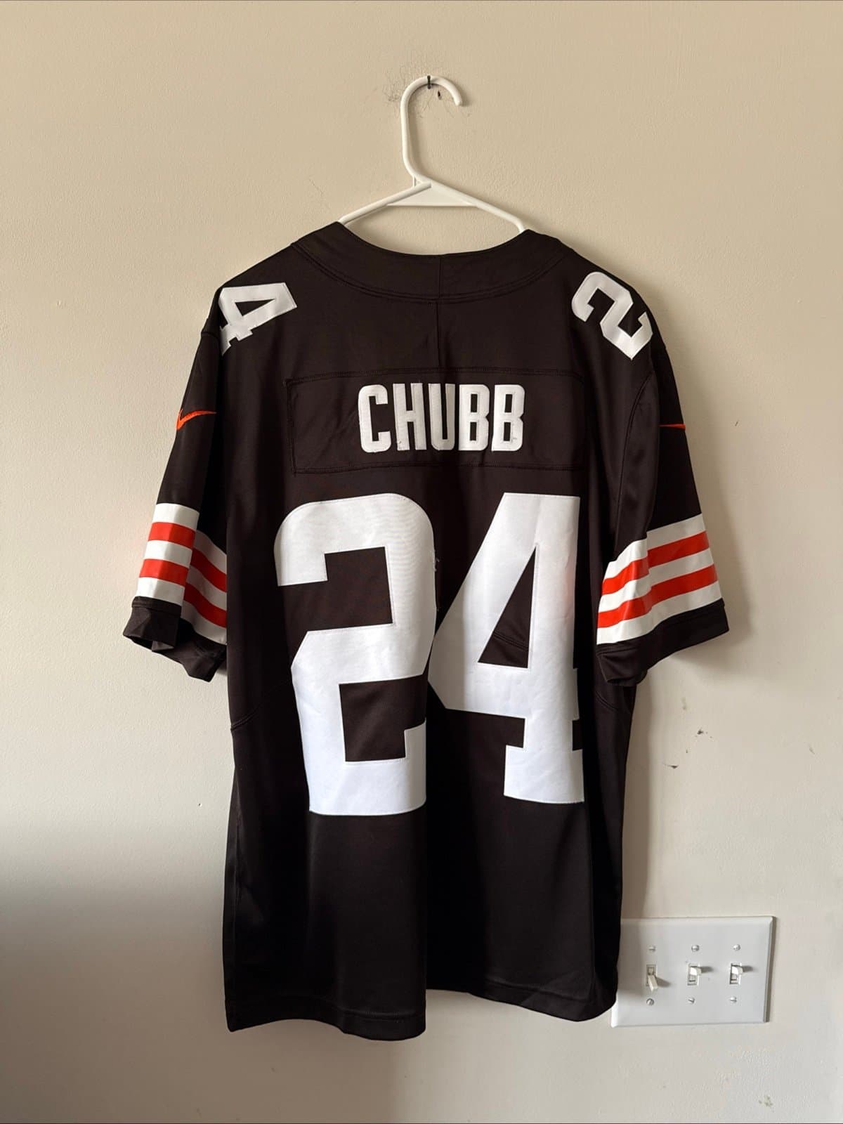 Men’s Nike Nick Chubb #24 Cleveland Browns Vapor Lmtd Jersey Sz M - Brown RARE - Thumbnail 6