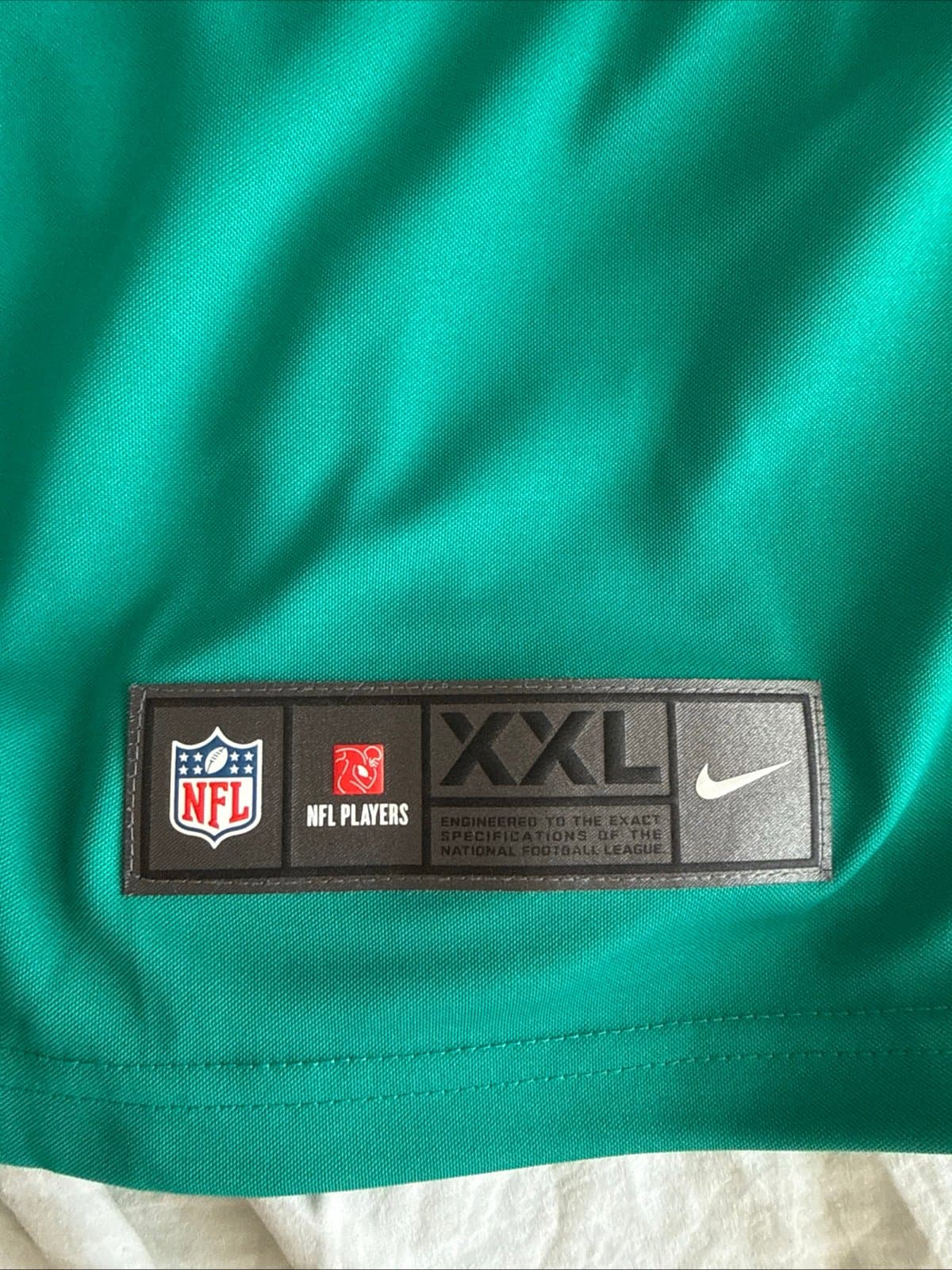 Men’s Nike Tua Tagovailoa #1 Miami Dolphins VaporLimited Throwback Jersey Sz 2XL - Thumbnail 3