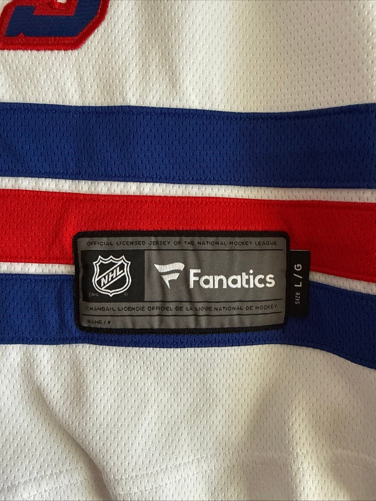 Men’s Fanatics Pavel Buchnevich #89 New York Rangers Jersey Sz L - White NWOT - Thumbnail 3