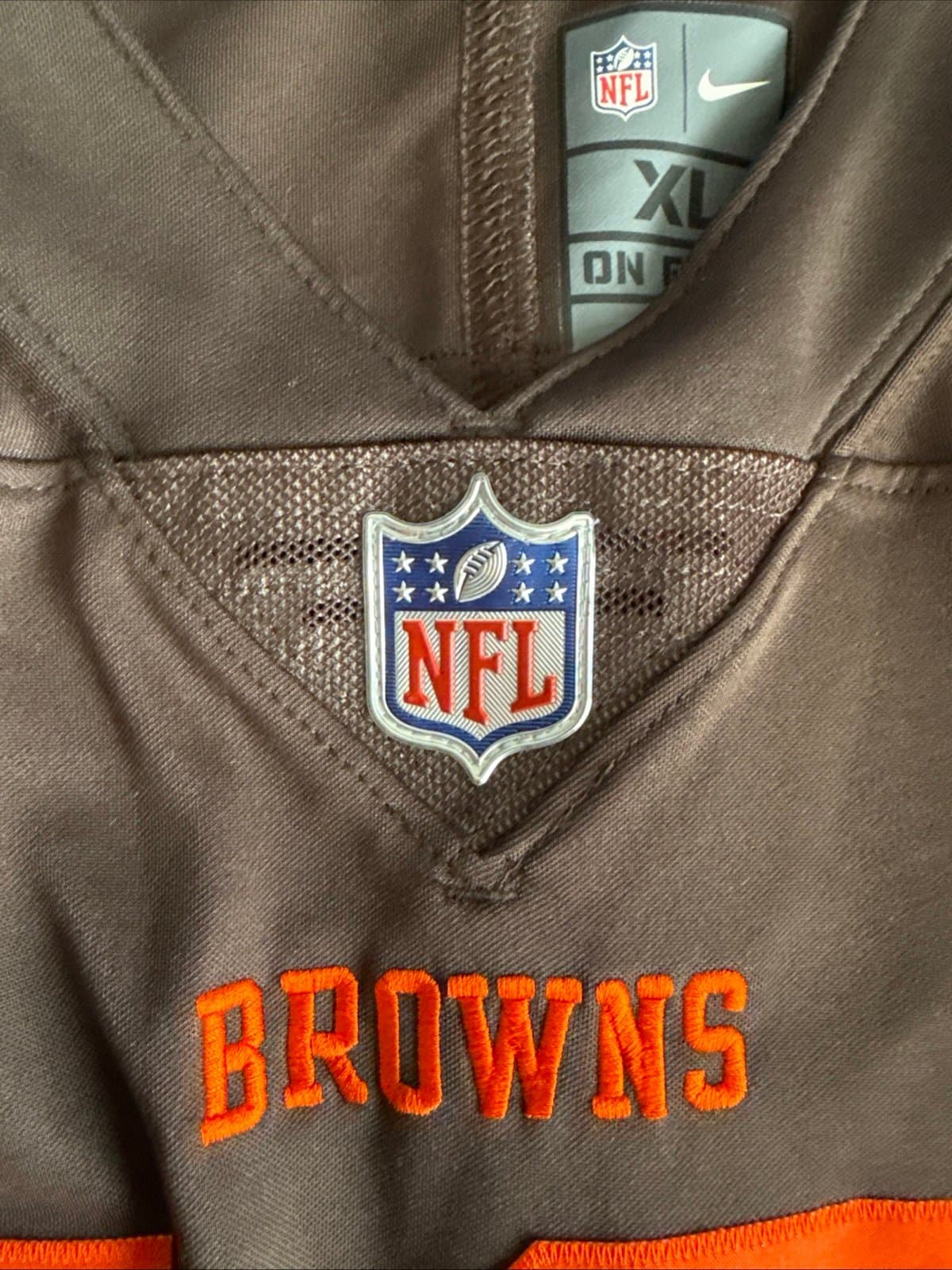 Men’s Nike Cleveland Browns Odell Beckham Jr. #13 Vapor Color Rush Jersey Sz XL - Thumbnail 5