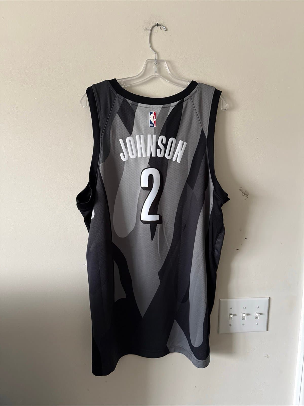 Men’s Nike x KAWS Cam Johnson #2 Brooklyn Nets City NBA Jersey Sz 52 Black RARE - Thumbnail 7