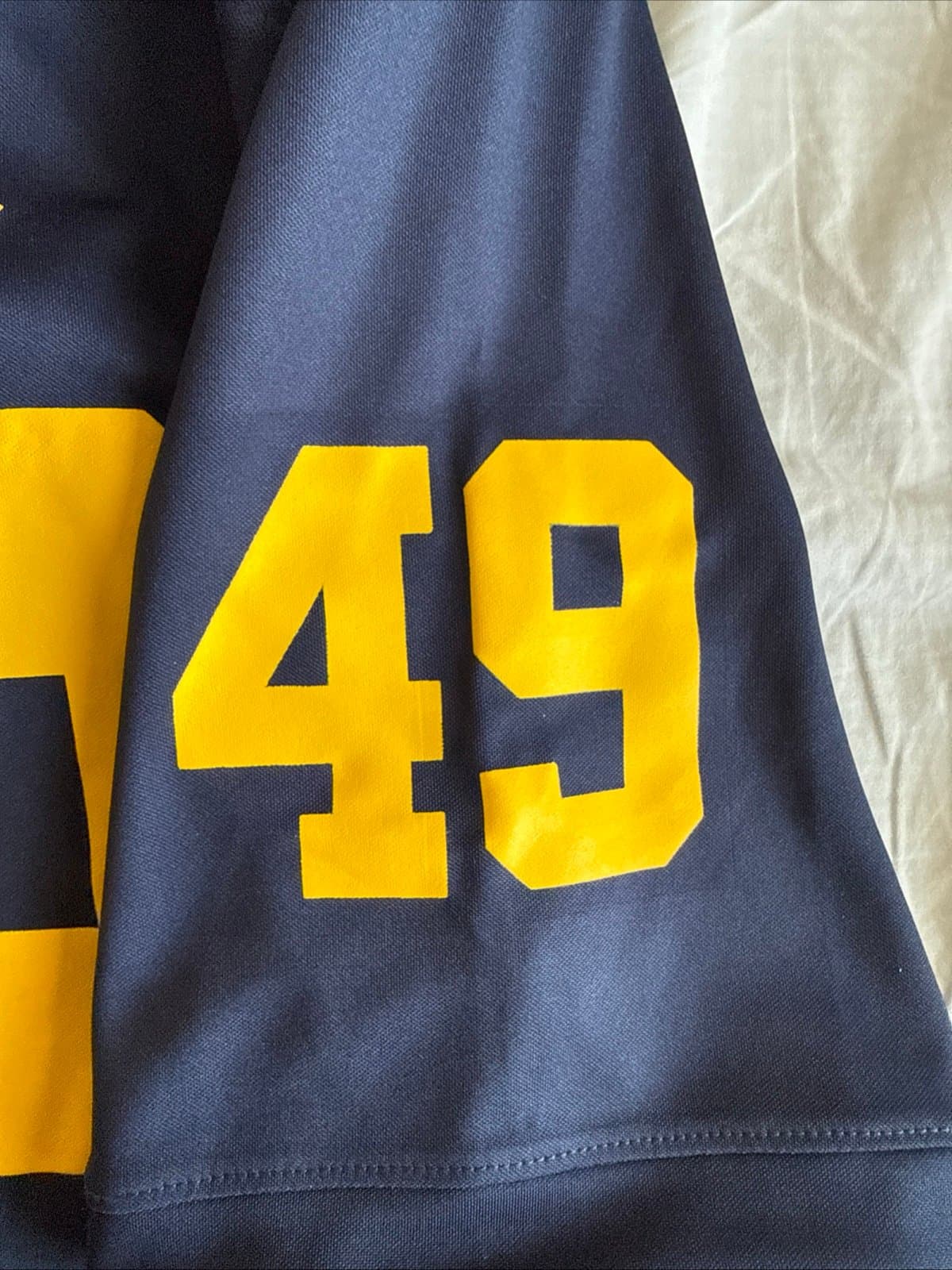 Men’s Jordan Adam Bazzi #49 Michigan Wolverines Football Jersey Sz L - Blue RARE - Thumbnail 6