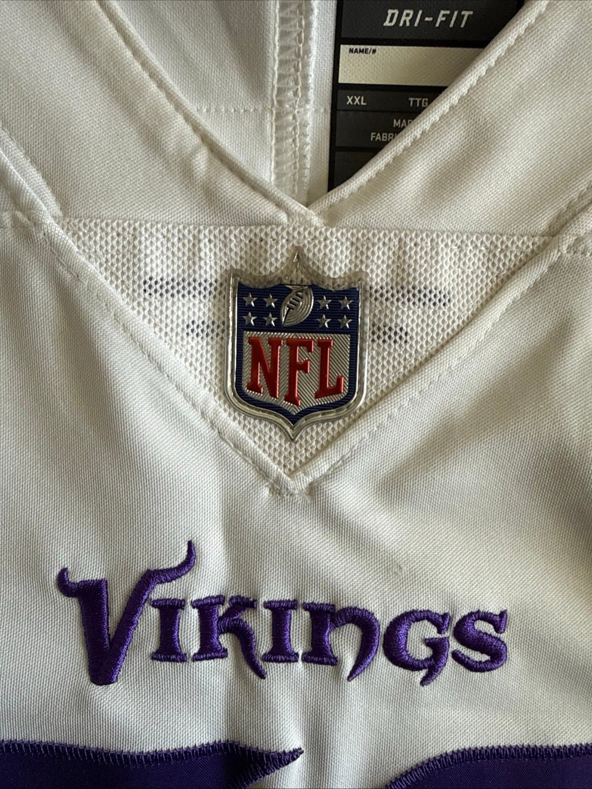 Men’s Nike DALVIN COOK #33 MINNESOTA VIKINGS Vapor Limited Jersey Sz 2XL White - Thumbnail 5