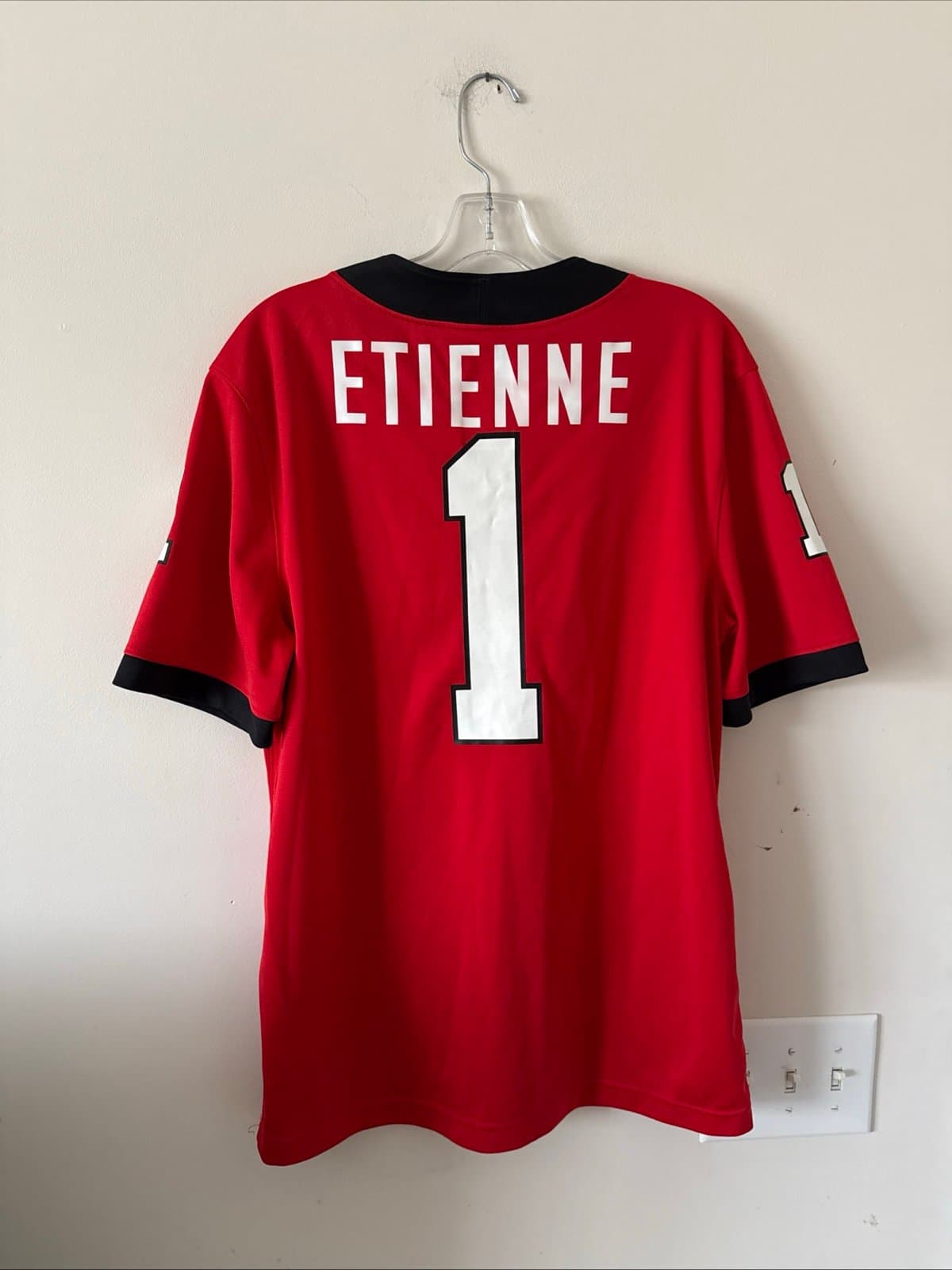 Men’s Nike Trevor Etienne #1 Georgia Bulldogs NCAA Game Jersey Sz M - Red RARE - Thumbnail 6
