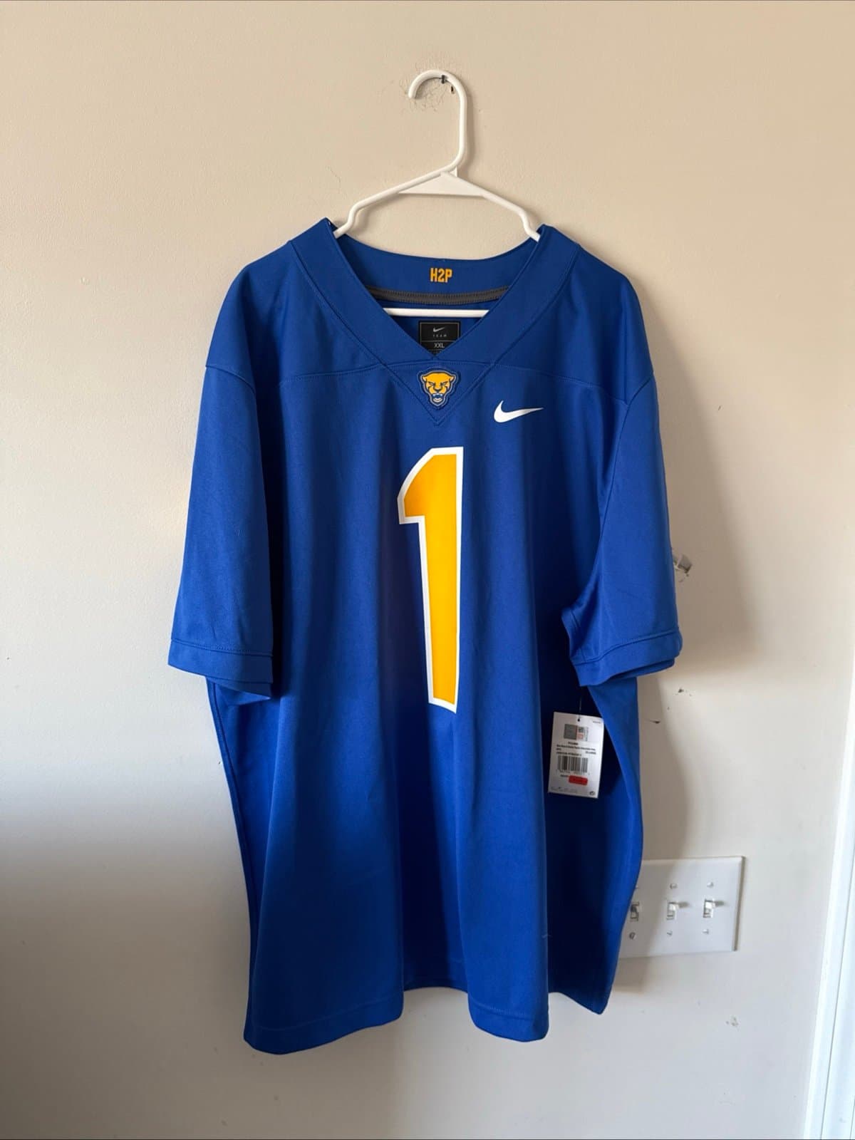 Men’s Nike Larry Fitzgerald #1 Pitt Panthers Jersey Sz 2XL - Blue NWT RARE - Image 1