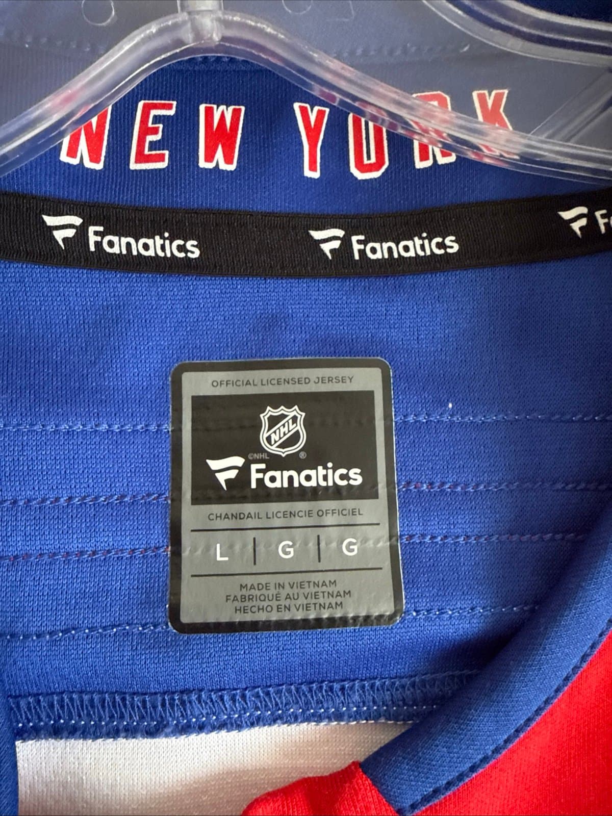 Men’s Fanatics Pavel Buchnevich #89 New York Rangers Jersey Sz L - White NWOT - Thumbnail 4