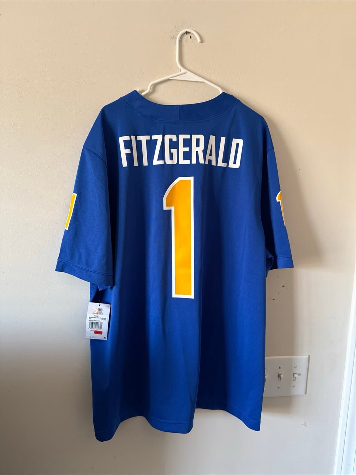 Men’s Nike Larry Fitzgerald #1 Pitt Panthers Jersey Sz 2XL - Blue NWT RARE - Thumbnail 7