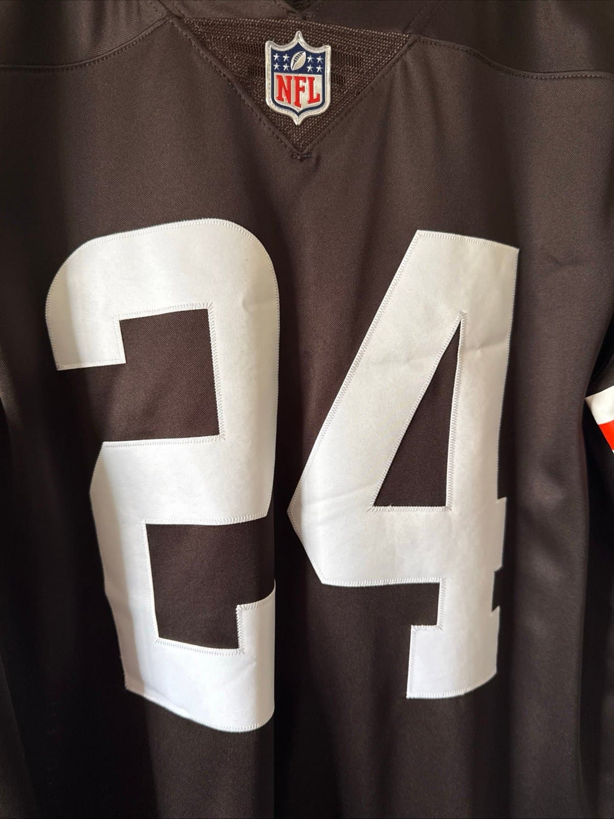 Men’s Nike Nick Chubb #24 Cleveland Browns Vapor Lmtd Jersey Sz M - Brown RARE - Thumbnail 2