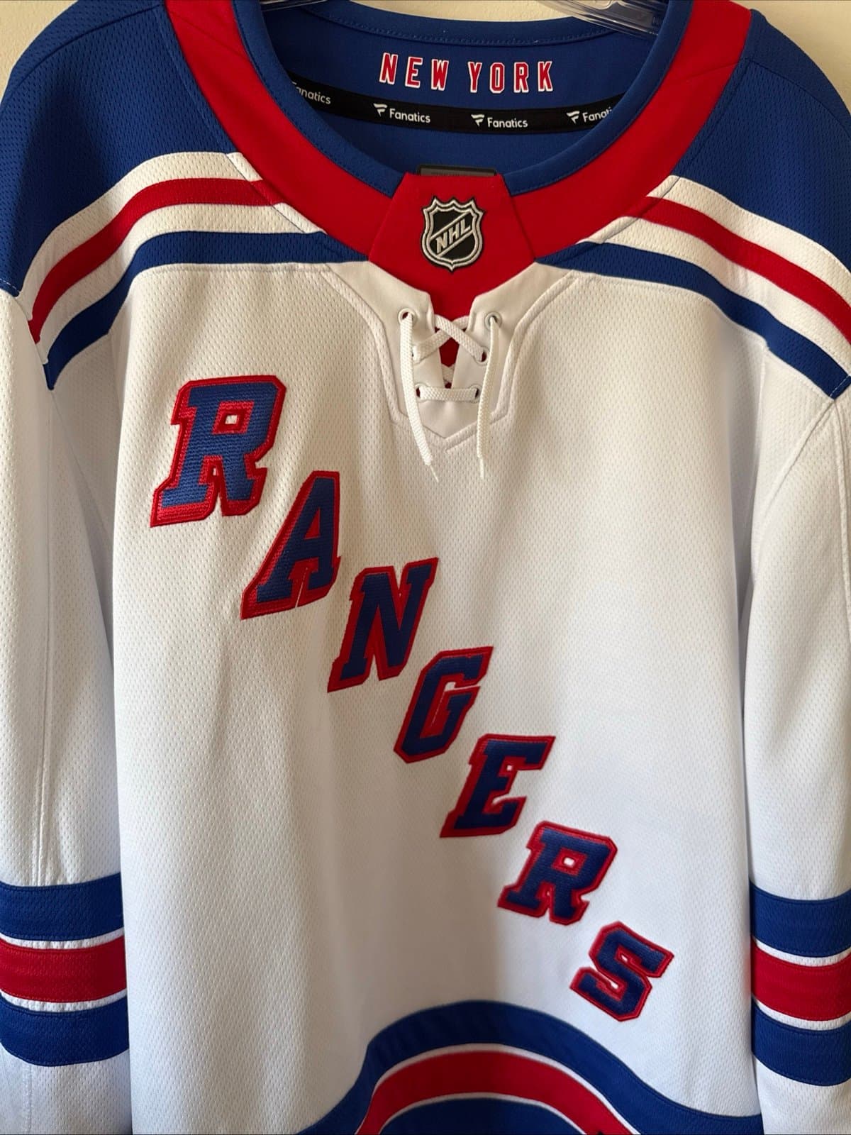 Men’s Fanatics Pavel Buchnevich #89 New York Rangers Jersey Sz L - White NWOT - Thumbnail 2