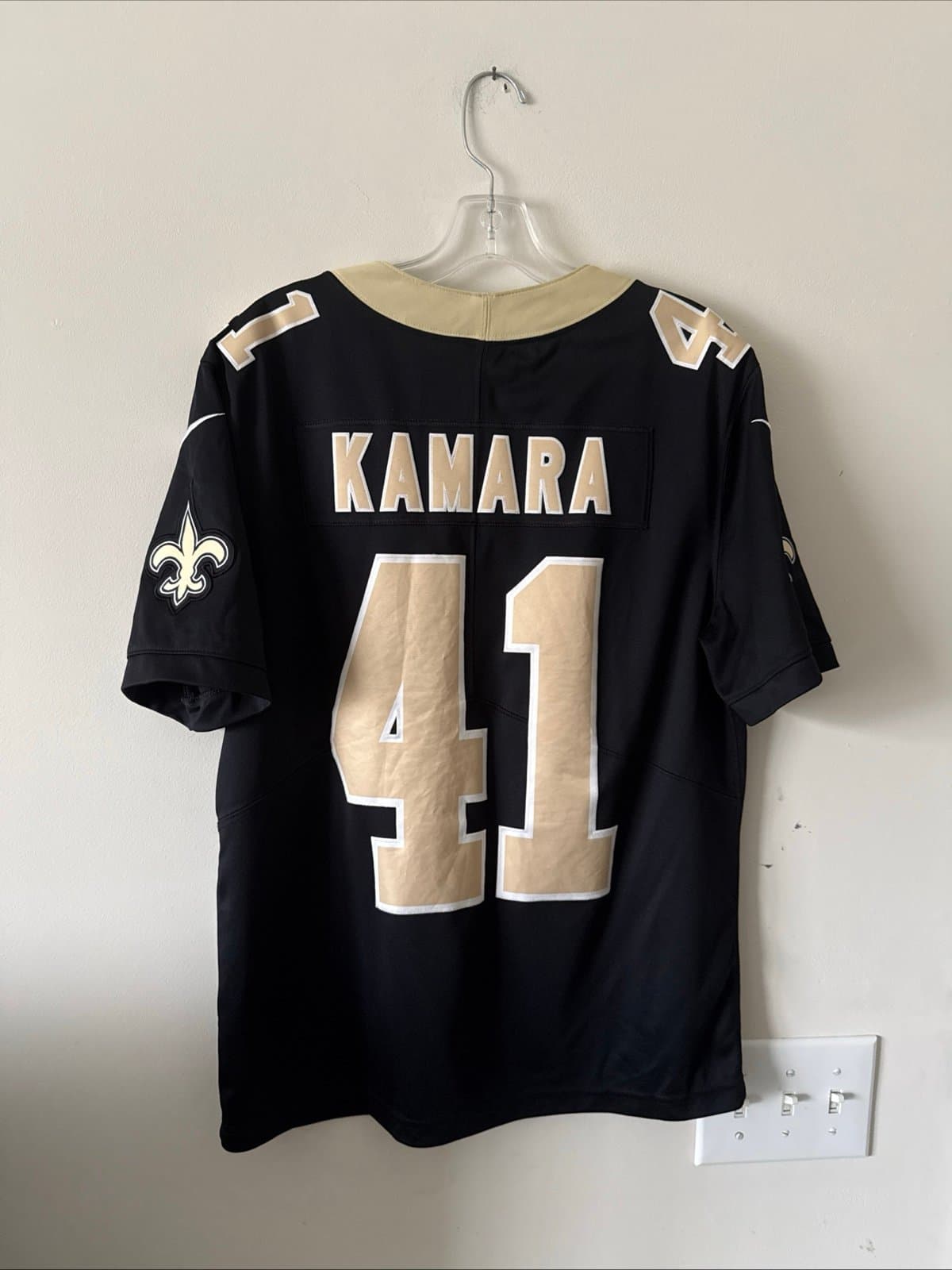 Men’s Nike Alvin Kamara #41 New Orleans Saints Vapor Limited Away Jersey Sz M - Thumbnail 6