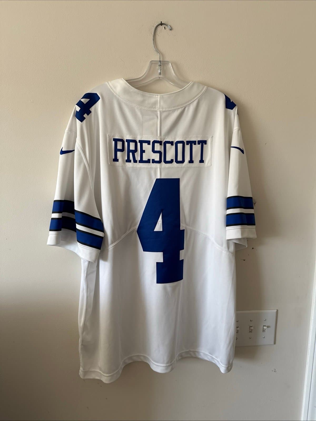 Men’s Nike Dak Prescott #4 Dallas Cowboys VAPOR LIMITED NFL Jersey Sz 3XL White - Thumbnail 6