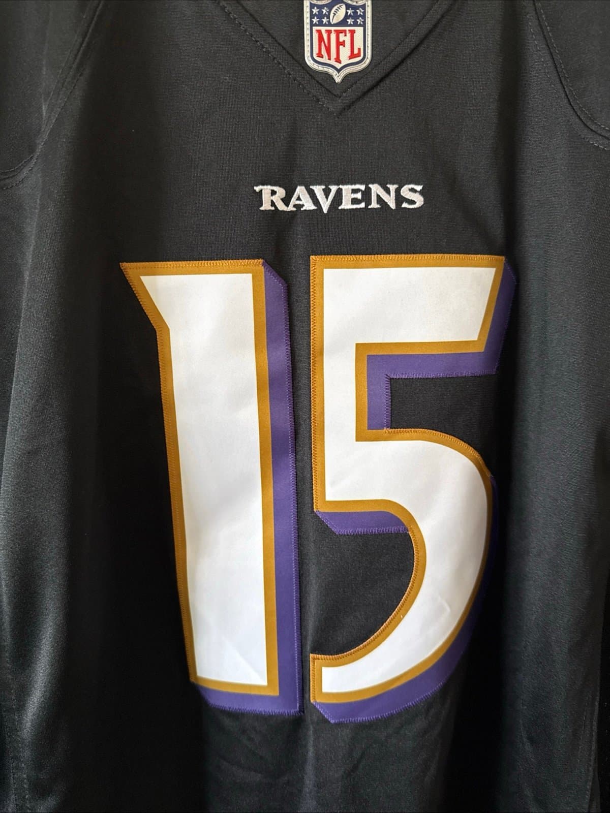 Men’s Nike Hollywood Brown #15 Baltimore Ravens Vapor Lmtd Jersey Sz 2XL - RARE - Thumbnail 2
