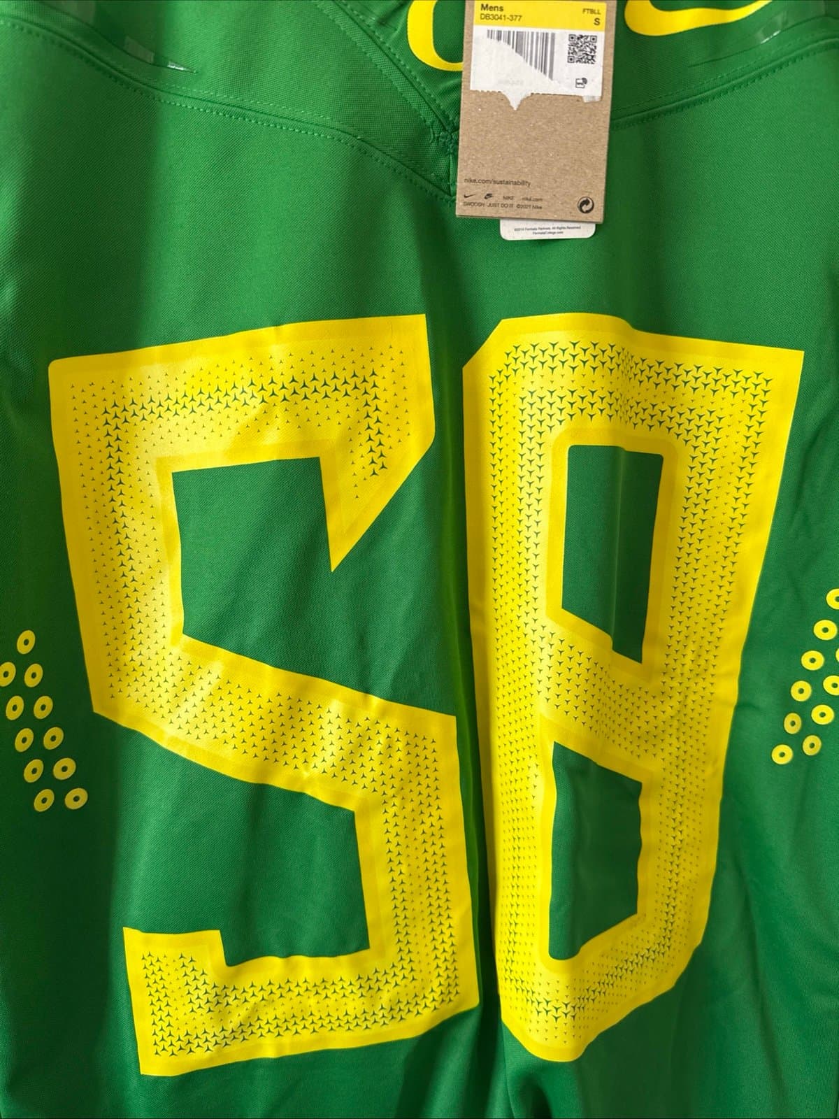 Men’s Nike Roy Robertson Harris #50 Oregon Ducks Football Jersey Sz S - NWT RARE - Thumbnail 2
