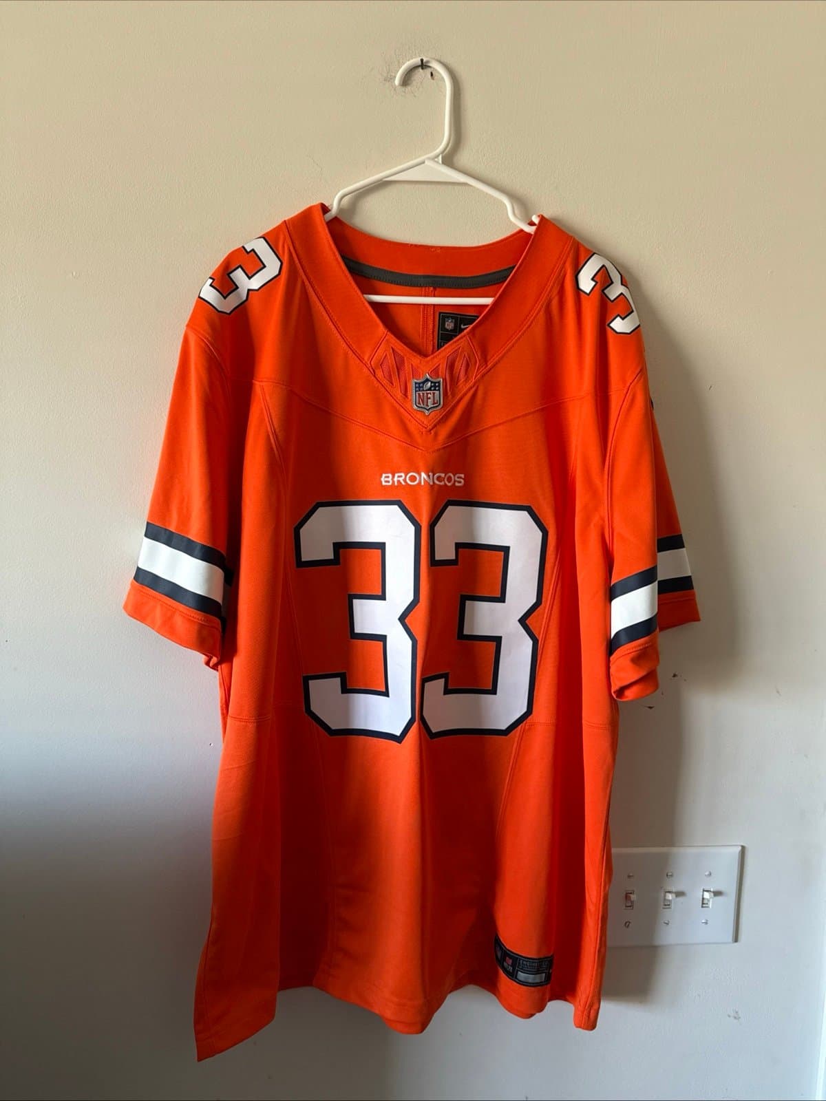 Men’s Nike Javonte Williams #33 Denver Broncos Vapor Lmtd NFL Jersey Sz 2XL NWOT - Image 1
