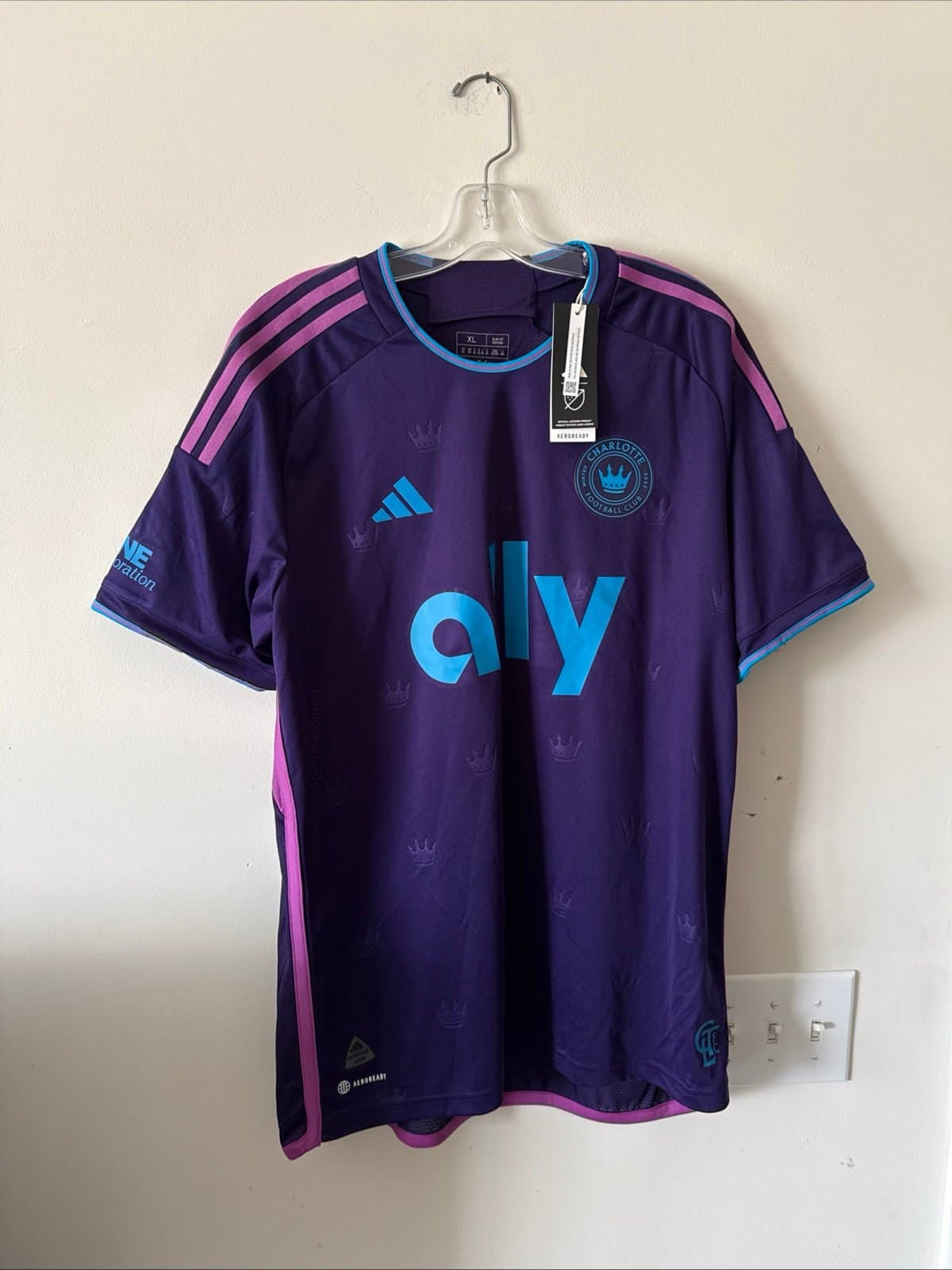 Men’s Adidas Scott Arfield #37 Charlotte FC Jersey Authentic 2023/2024 Sz XL NWT - Image 1