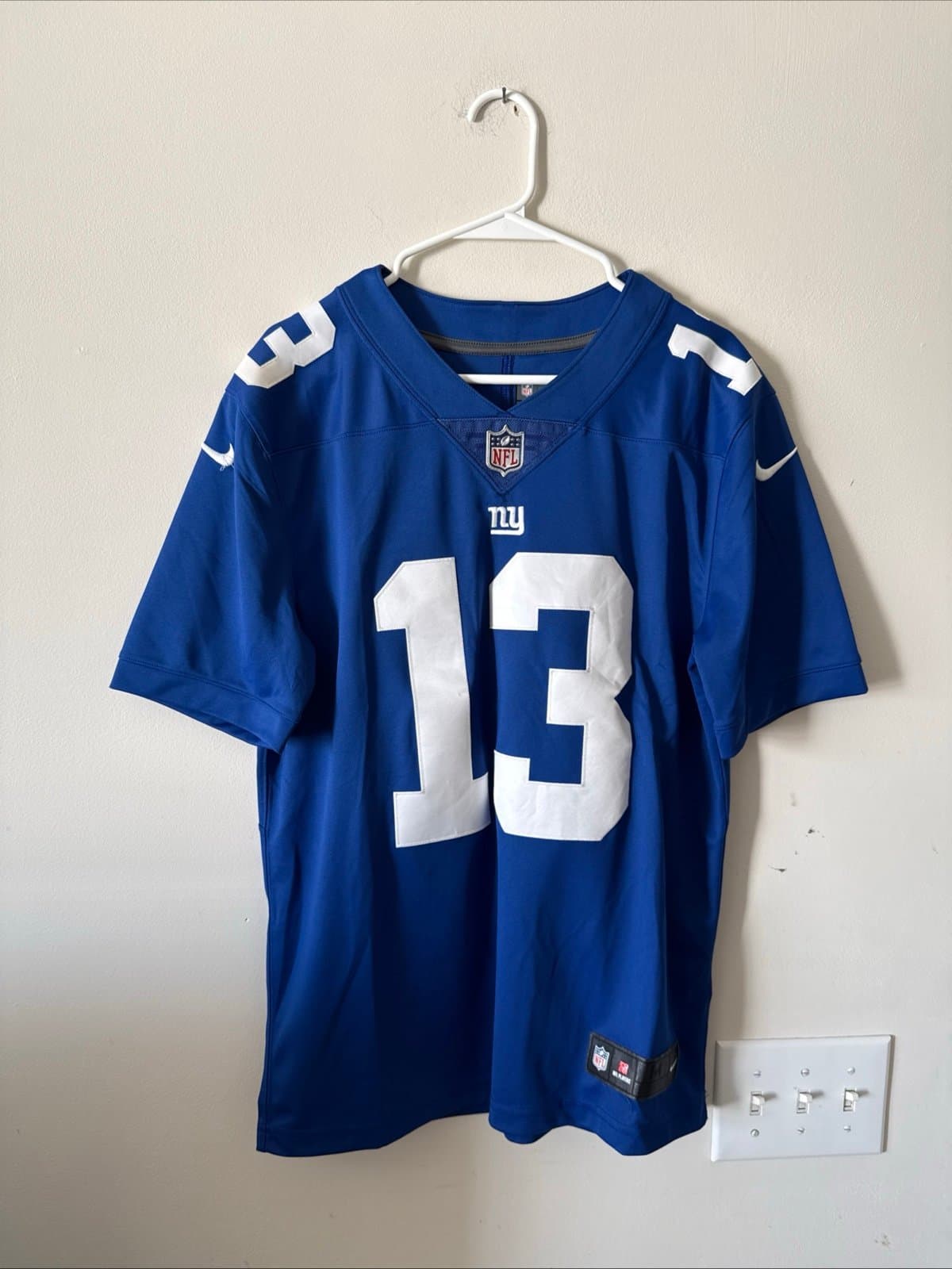 Men’s Nike ODELL BECKHAM JR #13 NY Giants Vapor Limited Jersey Sz M - Blue RARE - Image 1