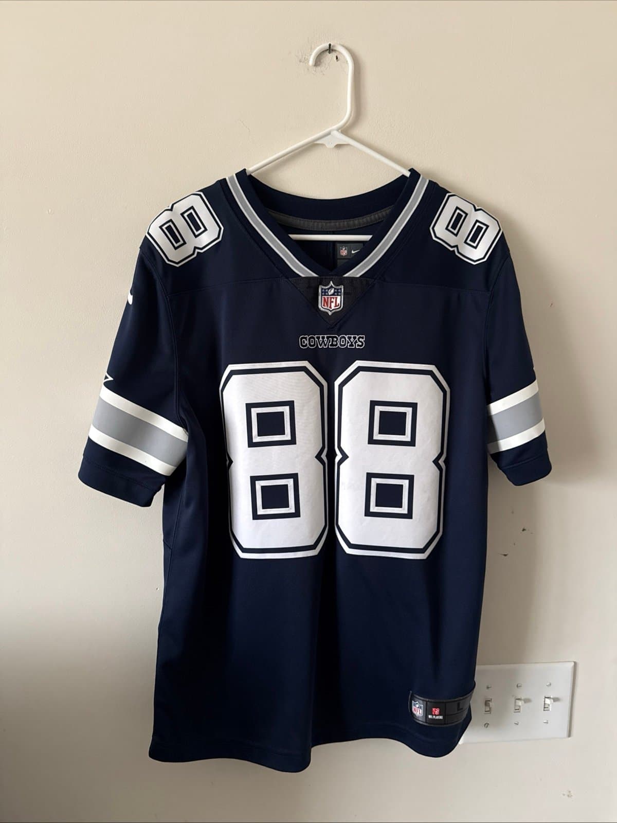 Men’s Nike Dez Bryant #88 Dallas Cowboys Vapor Lmtd NFL Jersey Sz L - Blue - Image 1