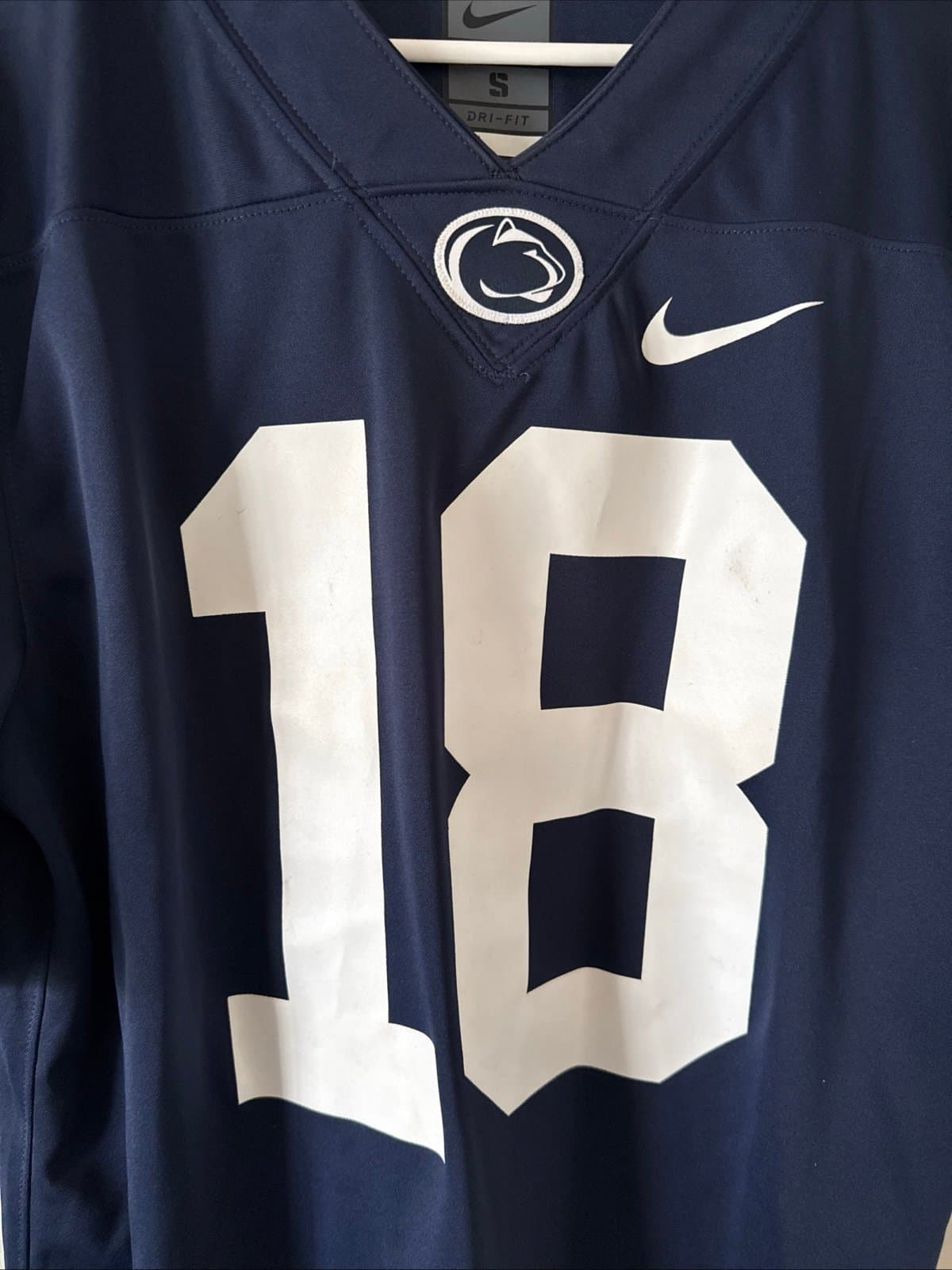 Men’s Nike Penn State Nittany Lions #18 Limited Football Jersey Sz S - Blue RARE - Thumbnail 2
