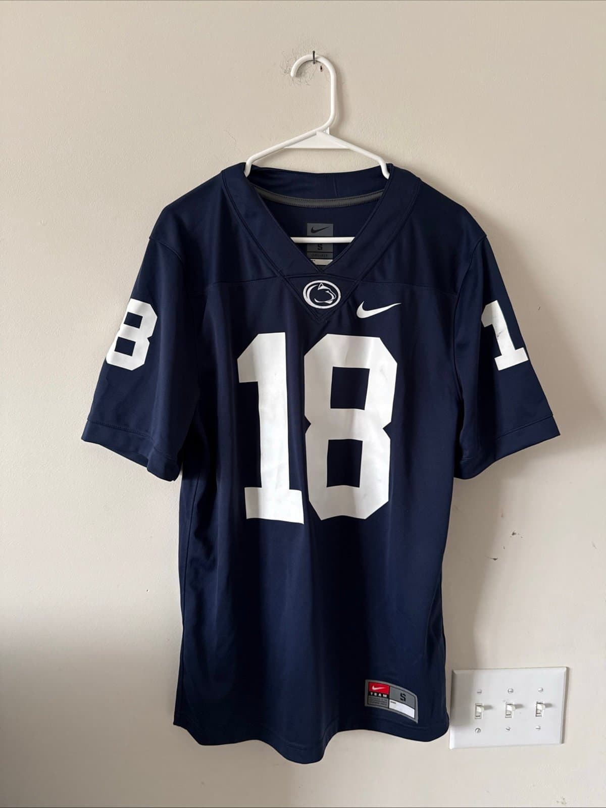 Men’s Nike Penn State Nittany Lions #18 Limited Football Jersey Sz S - Blue RARE - Image 1