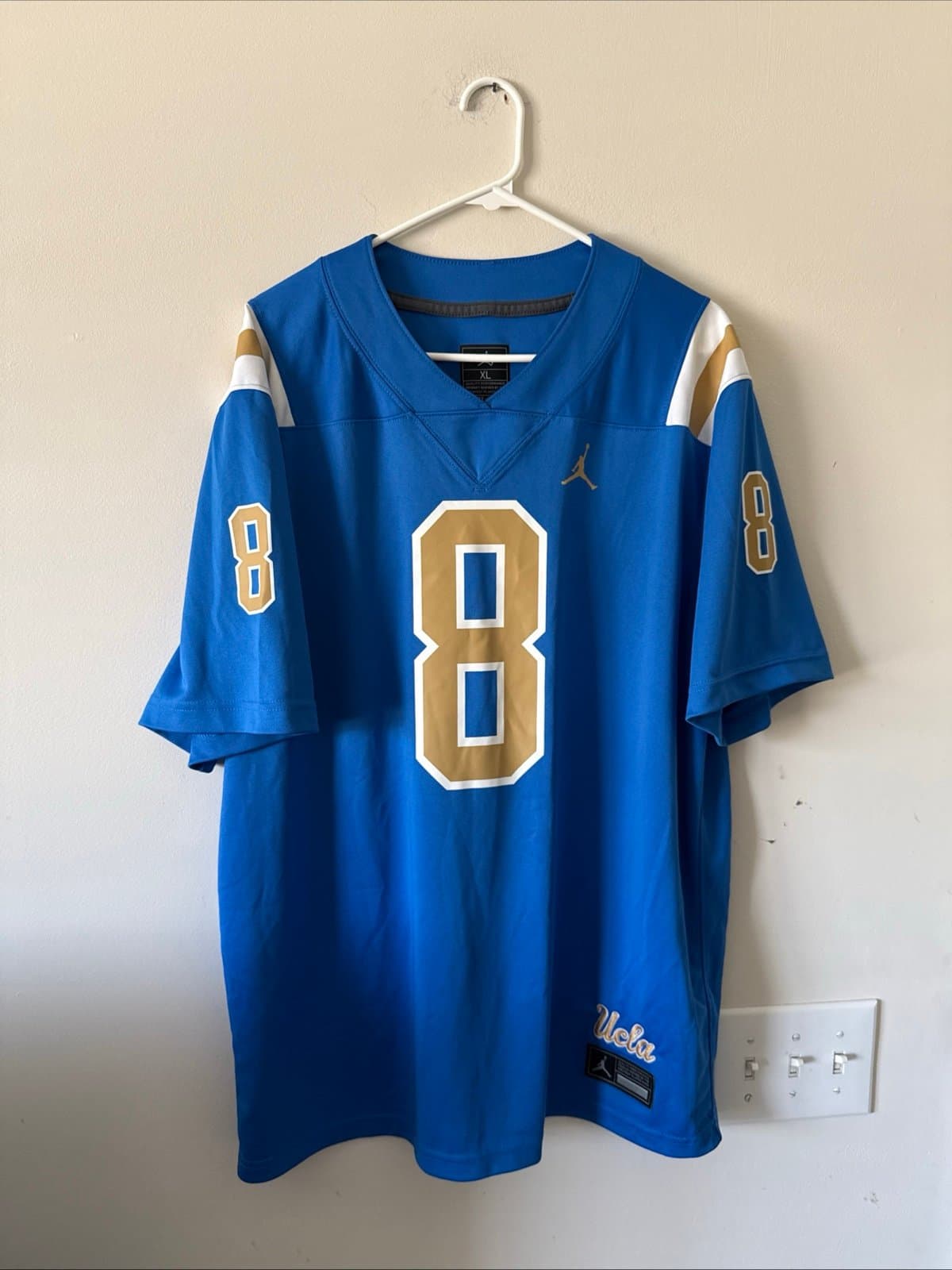 Men's Jordan Troy Aikman #8 UCLA Bruins NCAA Game Jersey Sz XL - Blue RARE - Image 1