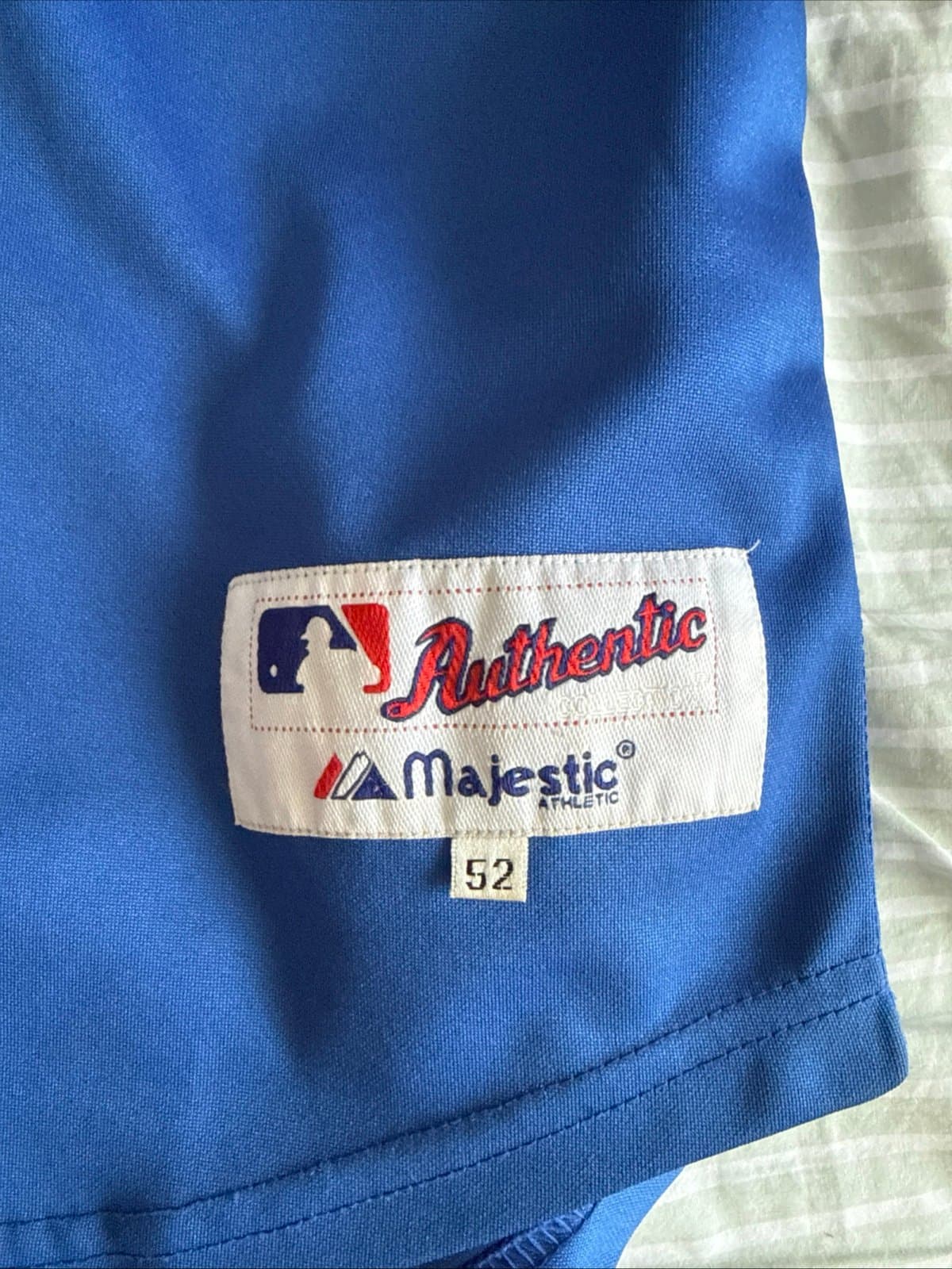 Men’s Majestic Kosuke Fukudome #1 Jersey MLB Chicago Cubs Baseball Sz 52 - Blue - Thumbnail 3