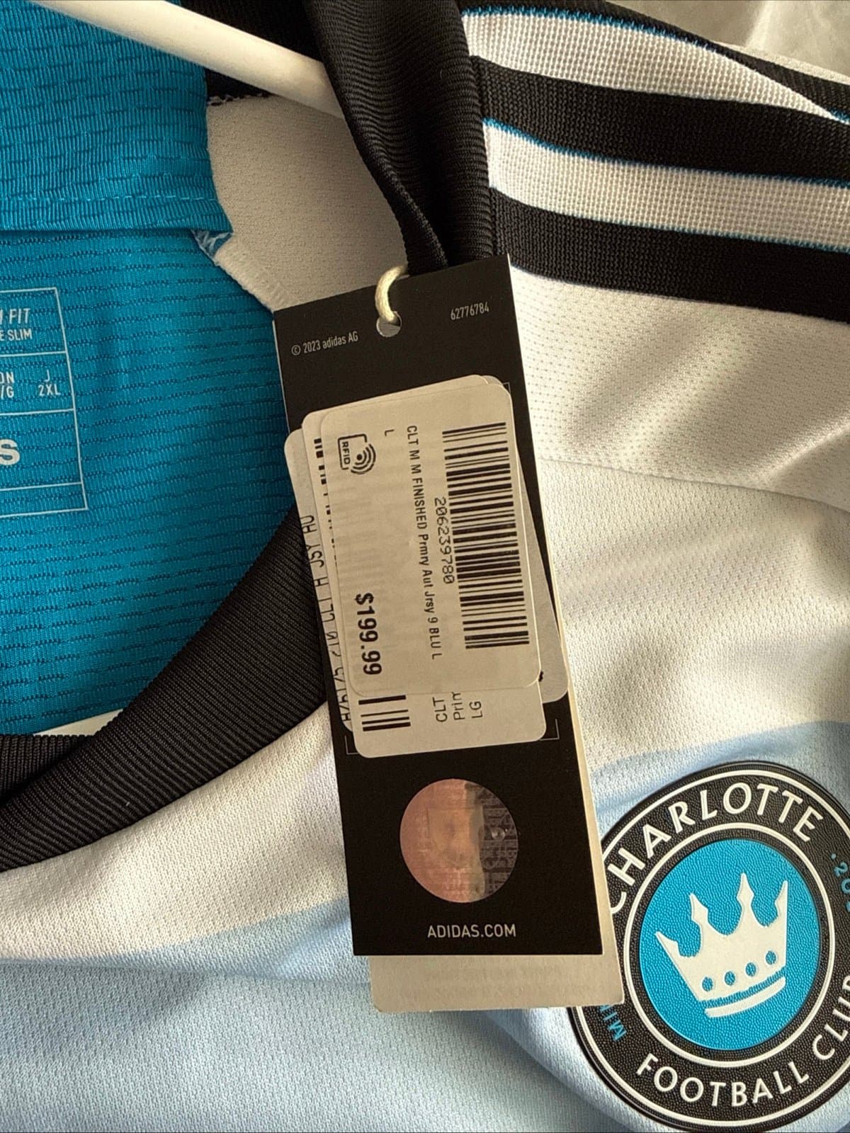 Men’s Adidas Enzo Copetti #9 Charlotte FC Jersey Authentic 24/25 Sz L NWT RARE - Thumbnail 5