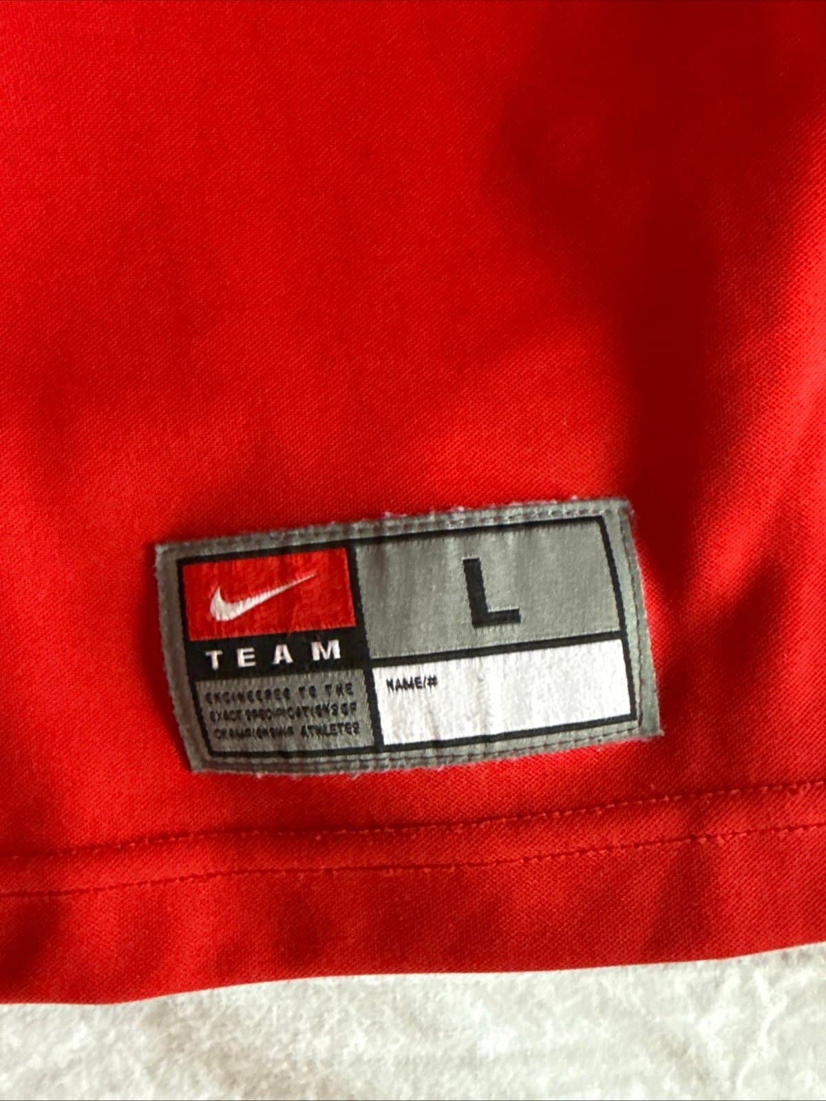 Men’s Nike Ezekiel Elliott #15 Ohio State Buckeyes Game Jersey Sz L - Red RARE - Thumbnail 3