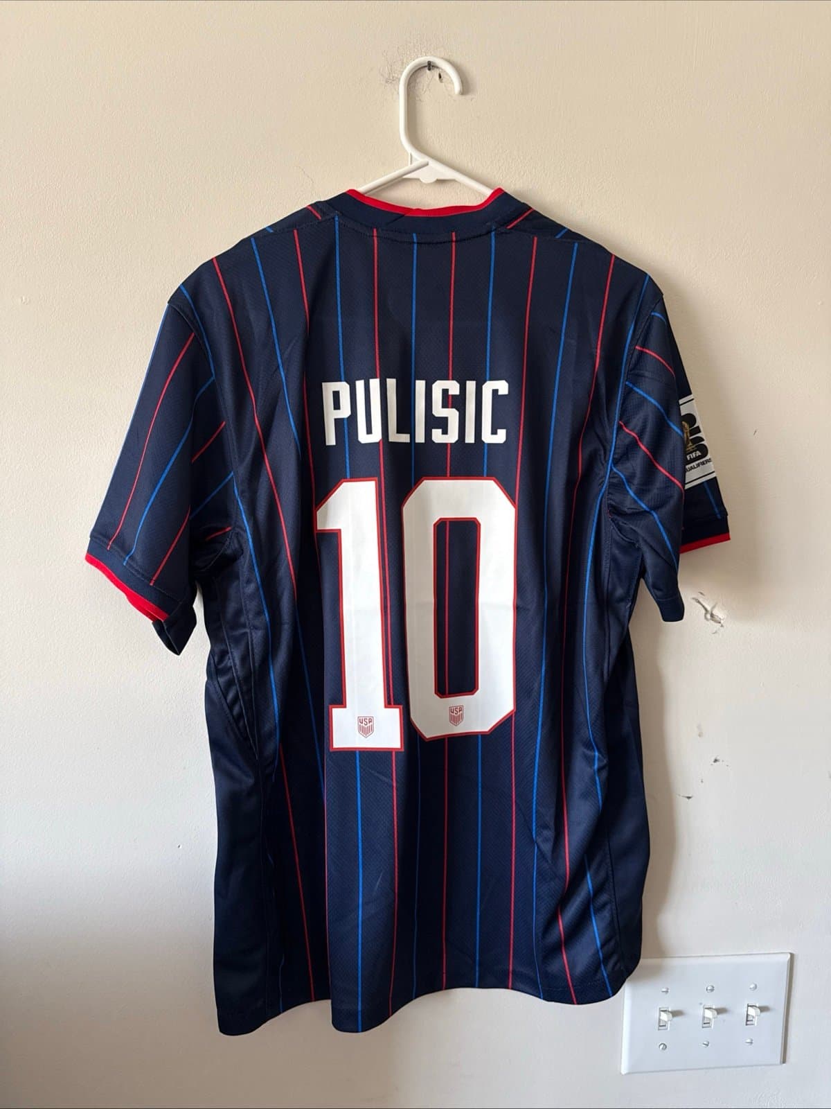 Men's Nike Christian Pulisic #10 USMNT 2025 Stadium Away Jersey Sz L - NWT RARE - Thumbnail 7