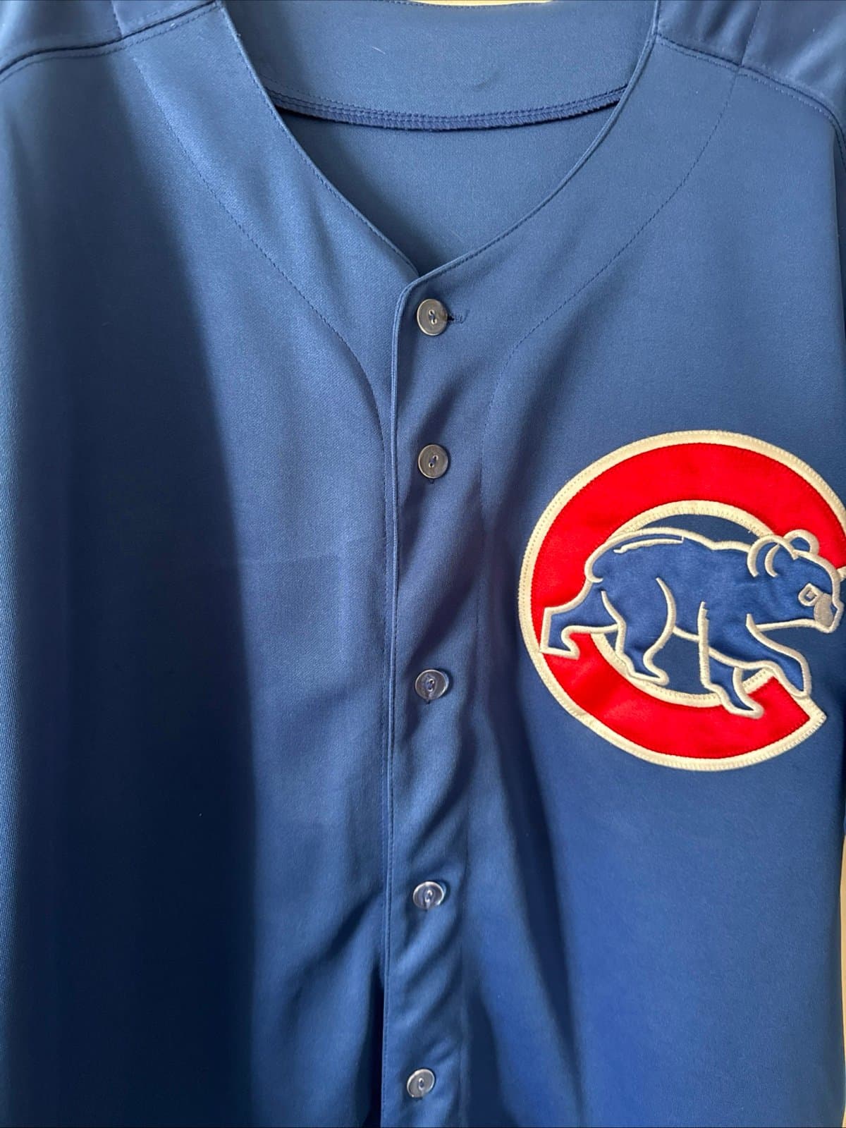 Men’s Majestic Kosuke Fukudome #1 Jersey MLB Chicago Cubs Baseball Sz 52 - Blue - Thumbnail 2